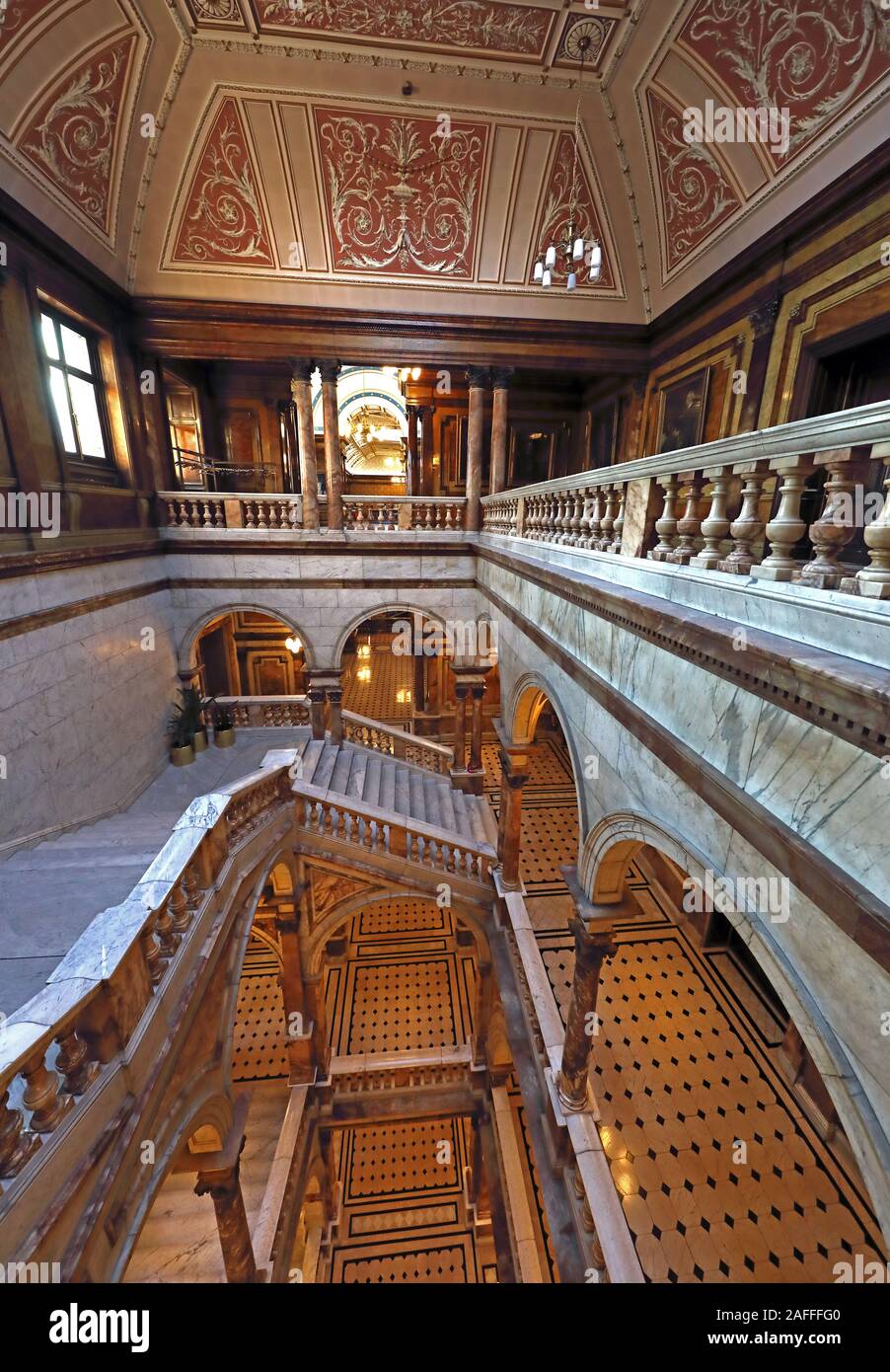 The Portrait Room, Glasgow City Chambers, Glasgow City Council City Chambers Glasgow, Schottland, Großbritannien, G2 1DU Stockfoto