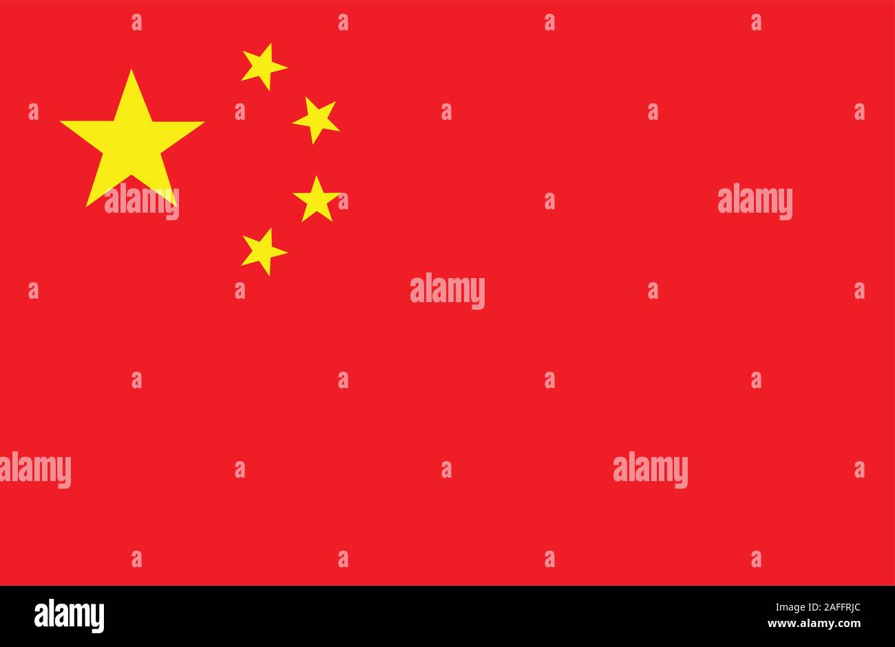 Flagge Chinas. Chinesische Flagge. Stock Vektor