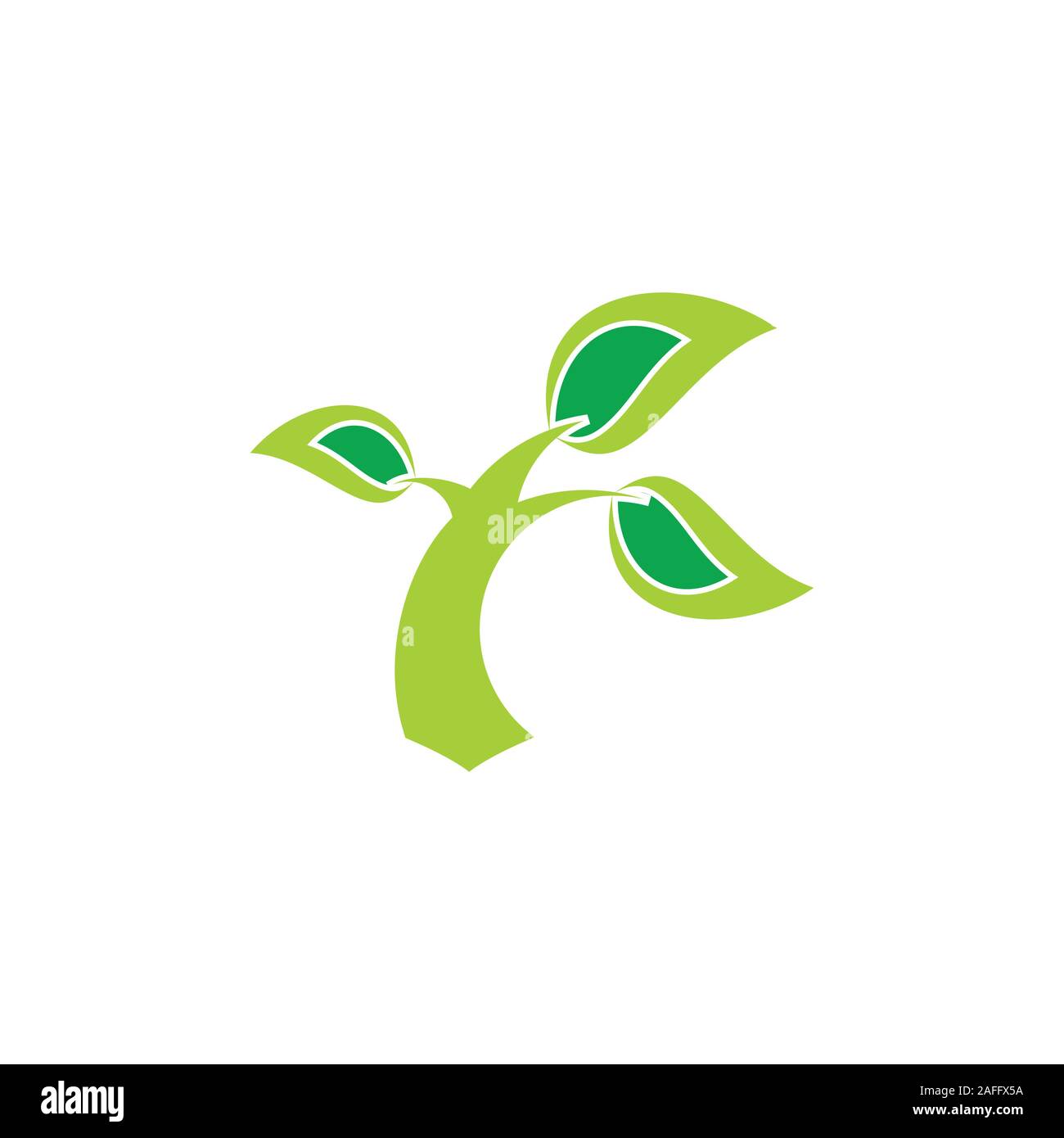 Baum einfache Schlag durch den Wind logo Stock Vektor