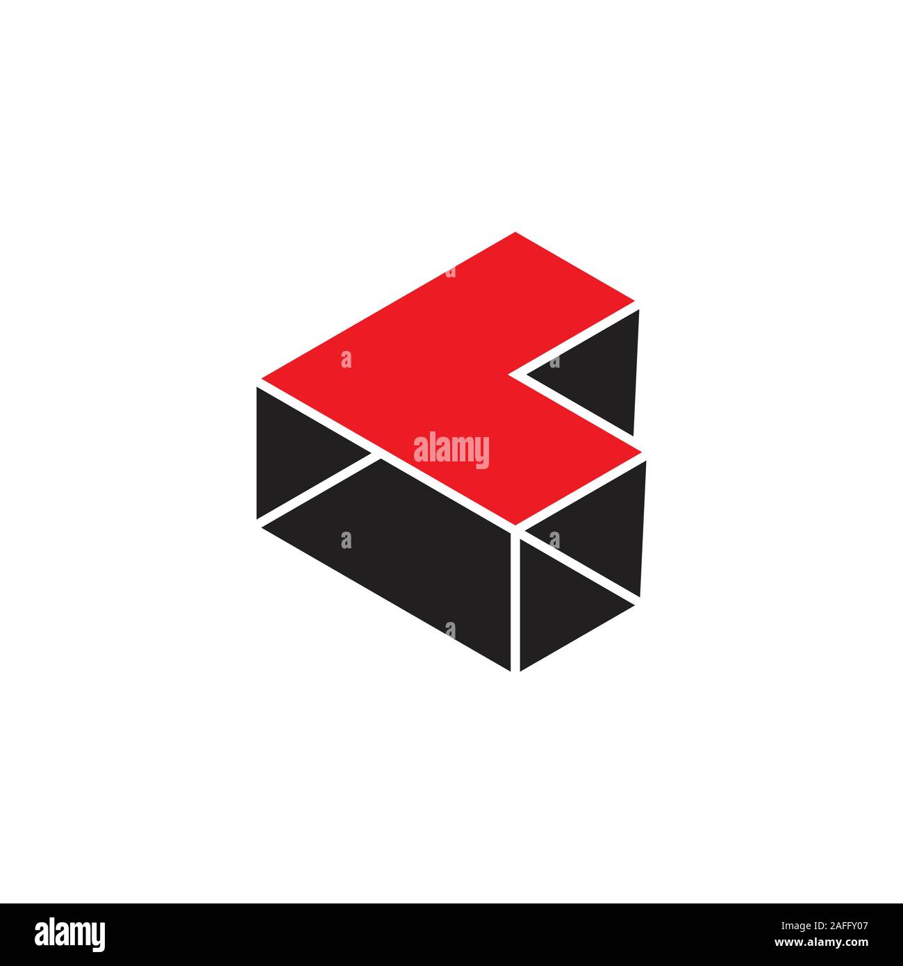 Pfeil nach links 3d-geometrischen Design Symbol logo Vektor Stock Vektor