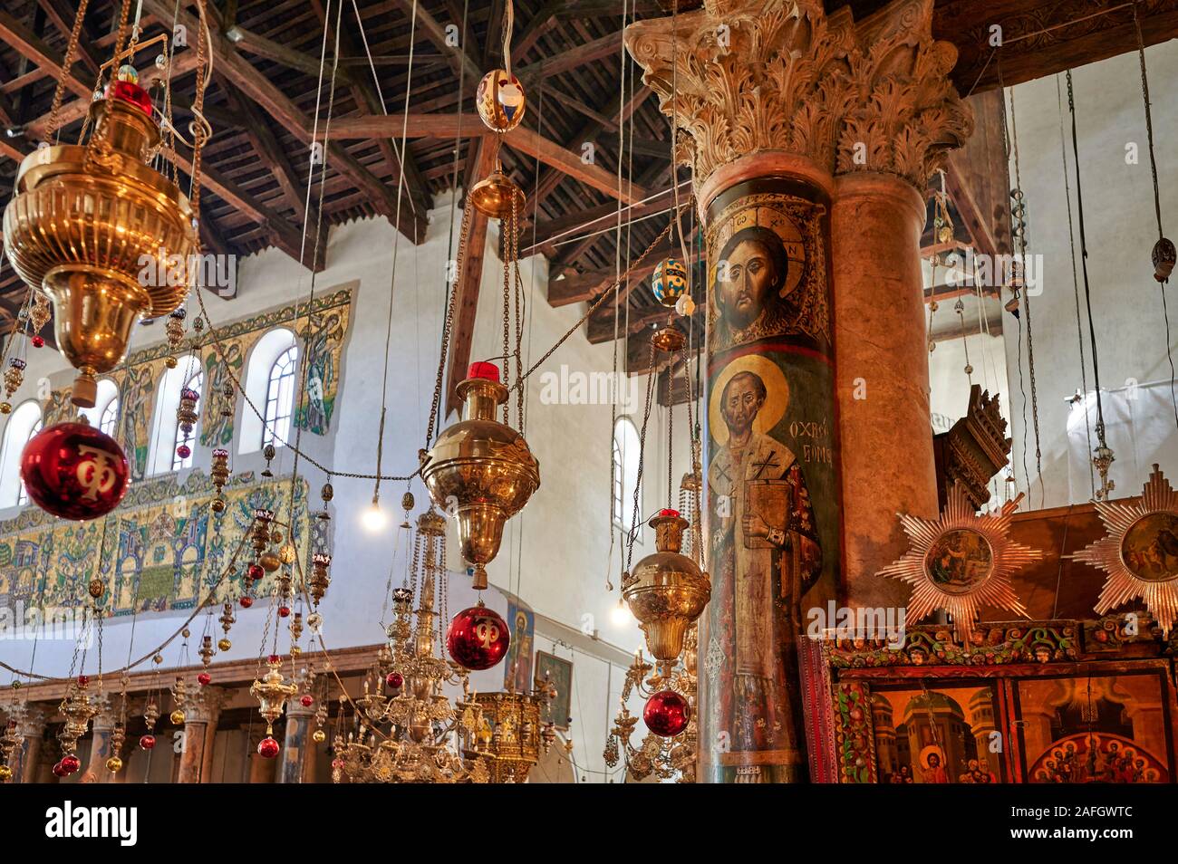 Jerusalem Bethlehem Israel. Die Kirche der Geburt Geburtsort Jesu Stockfoto