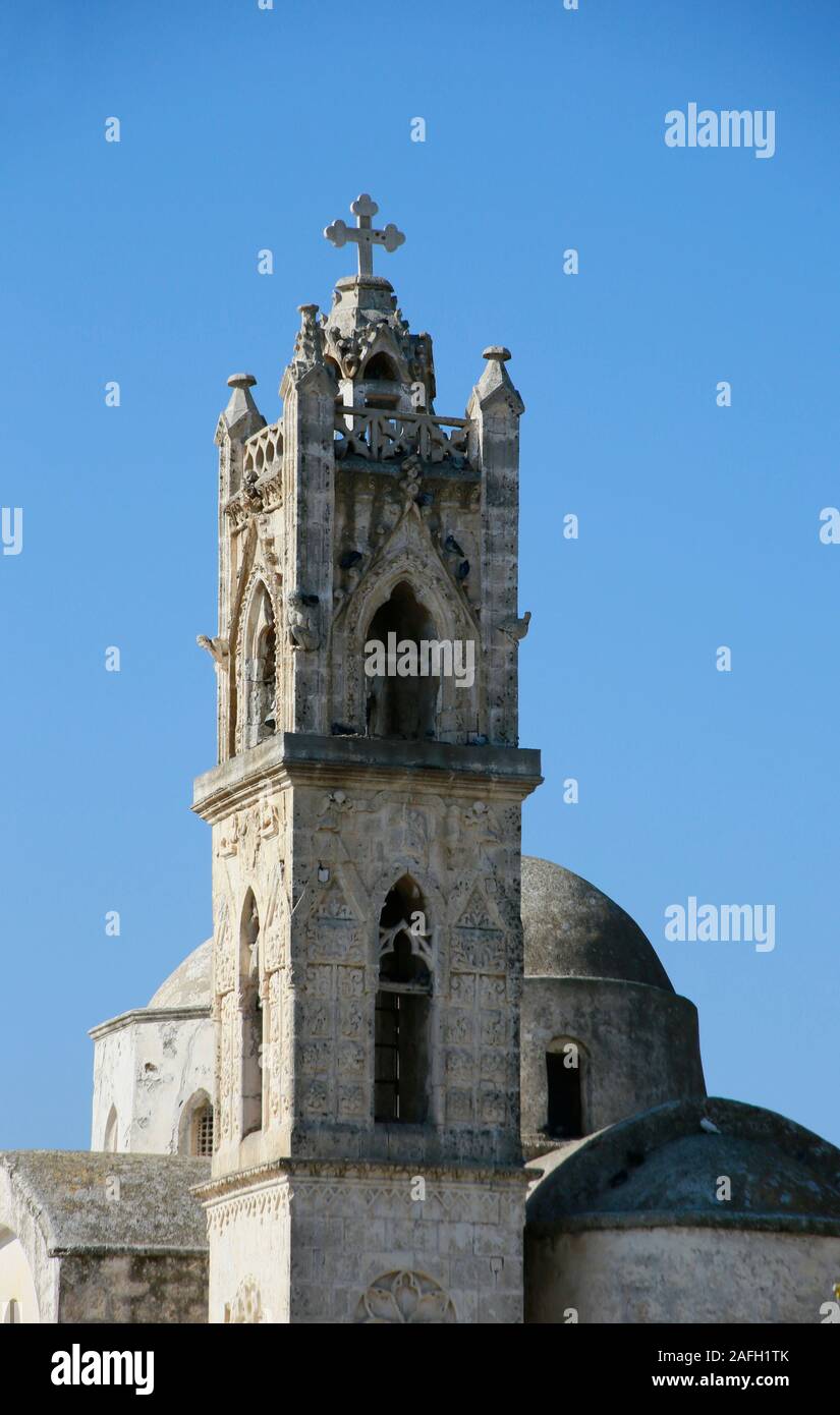 Agios Synesios orthodoxe Kirche, ehemals Kathedrale, Dipkarpaz/Rizokarpaso, Türkische Republik Nordzypern Stockfoto