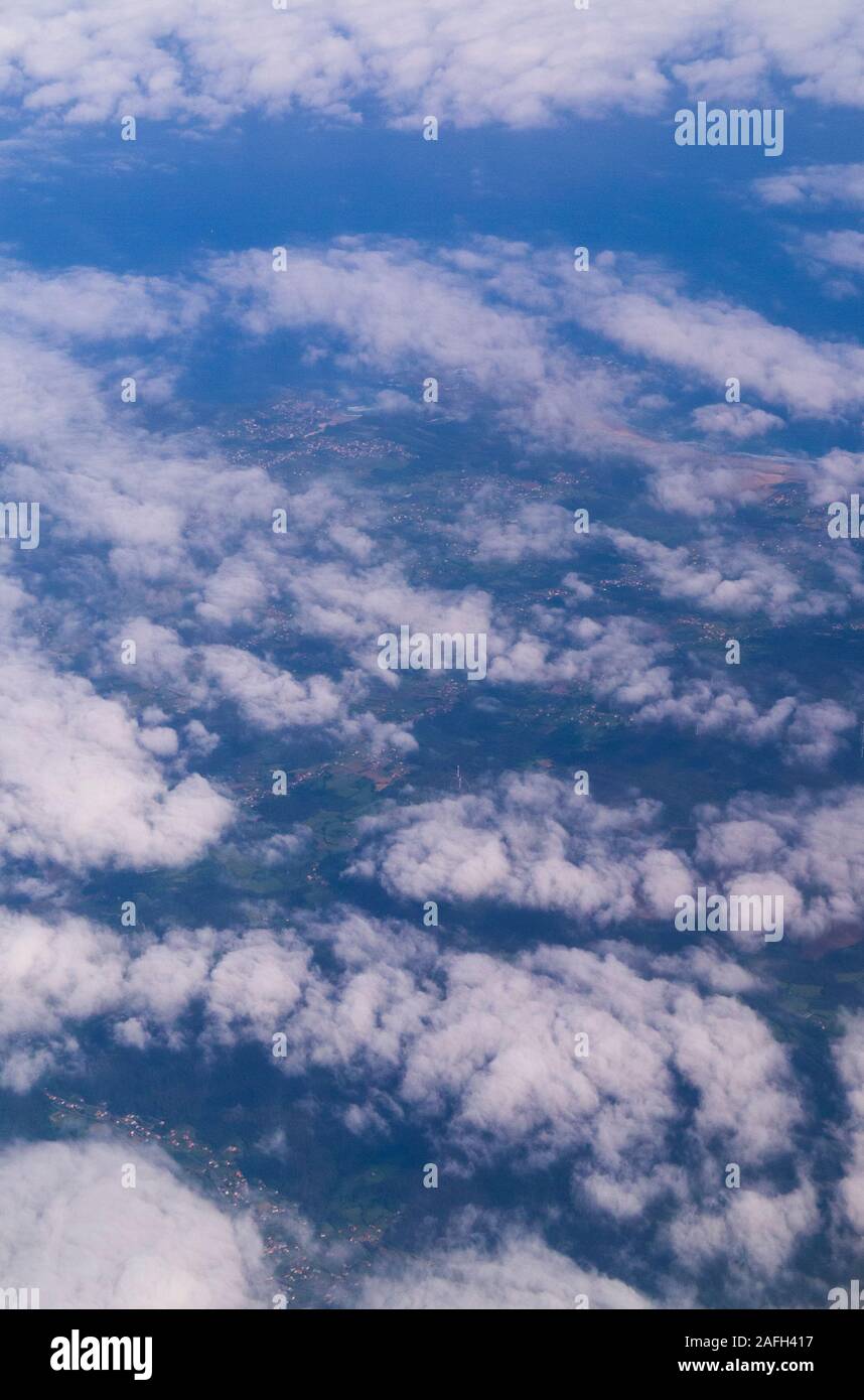Luftaufnahme von Landschaft in der Bretagne Frankreich Stockfoto
