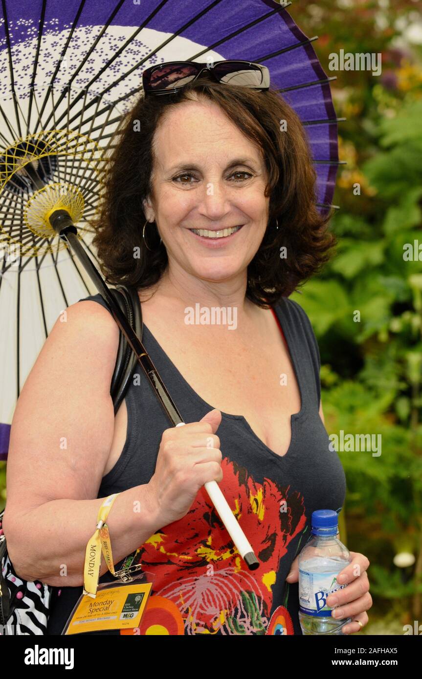 Lesley Joseph. RHS Chelsea Flower Show, Chelsea, London. Großbritannien Stockfoto