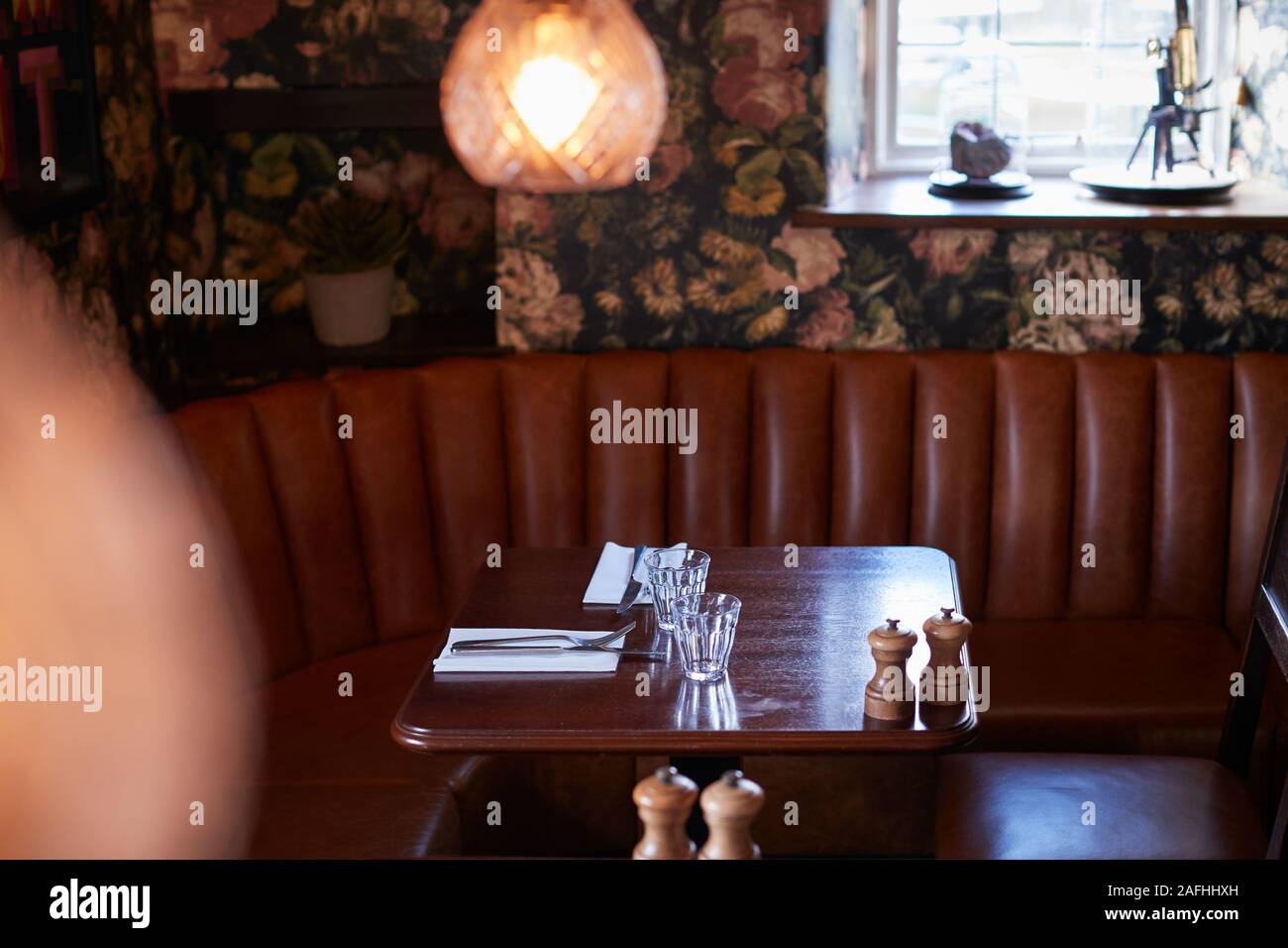 Interieur eines Hauses, Schlafzimmer, Erhöhte Ansicht Stockfoto