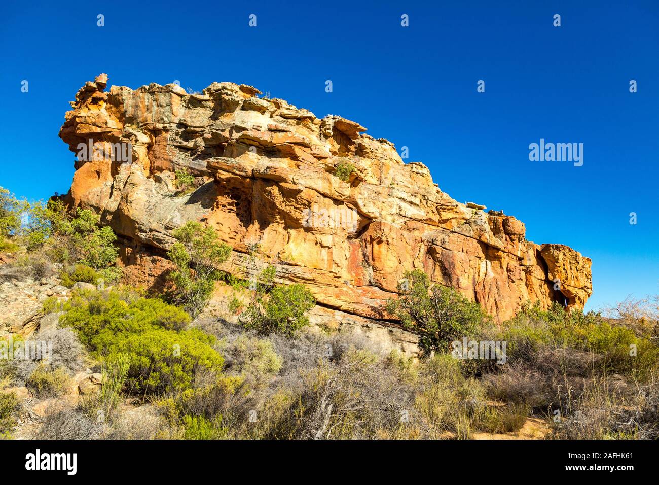 Sandsteinfelsen Bildung von Cederberg Wilderness Area, Stadsaal, Südafrika Stockfoto