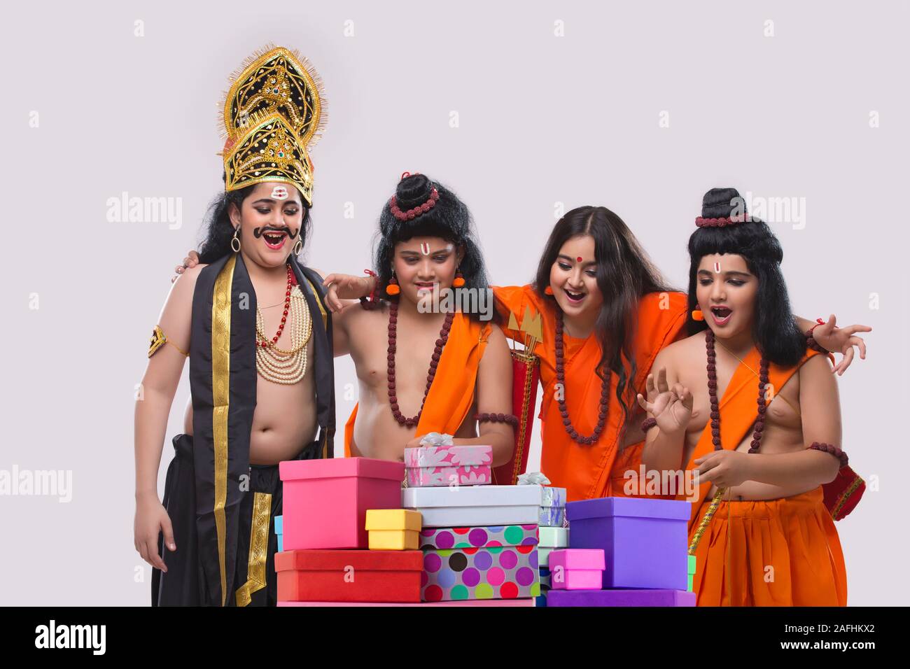Ramayana Zeichen aufgeregt auf präsentiert Stockfoto