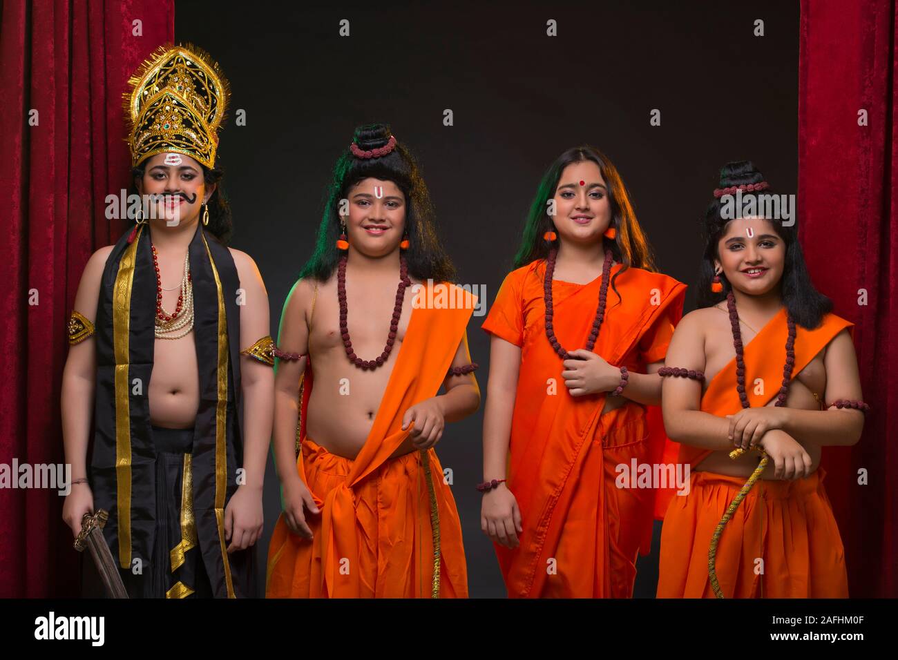 Ramayana Zeichen auf der Bühne stehen Stockfoto