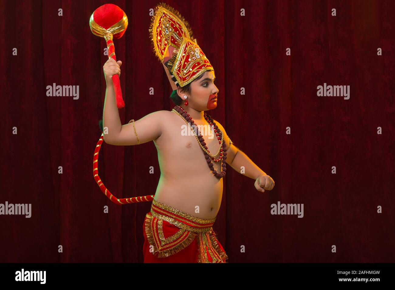 Herr hanuman Handeln auf der Bühne Stockfoto