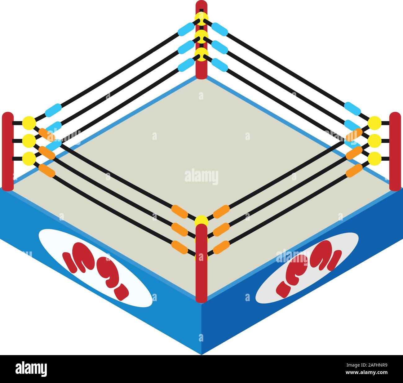 Boxing arena Symbol. Isometrische von Boxing arena Vektor Symbol für Web Design auf weißem Hintergrund Stock Vektor