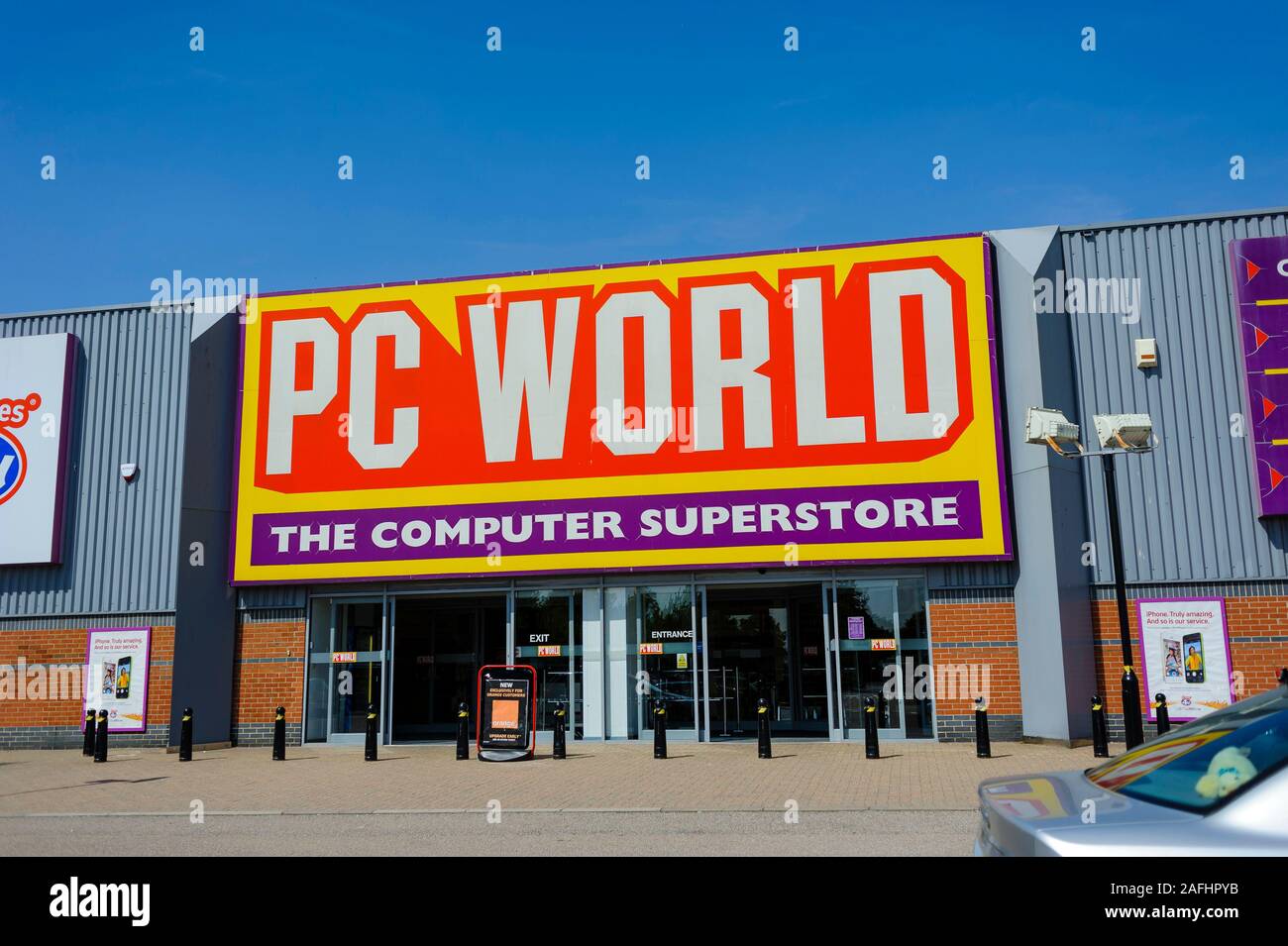 PC-Welt, die Computer Superstore, auf der Sweet Briar Retail Park, Norwich, England, Großbritannien Stockfoto