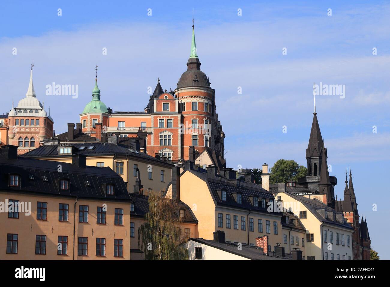 Sodermalm island Skyline in Stockholm, Schweden. Stockfoto