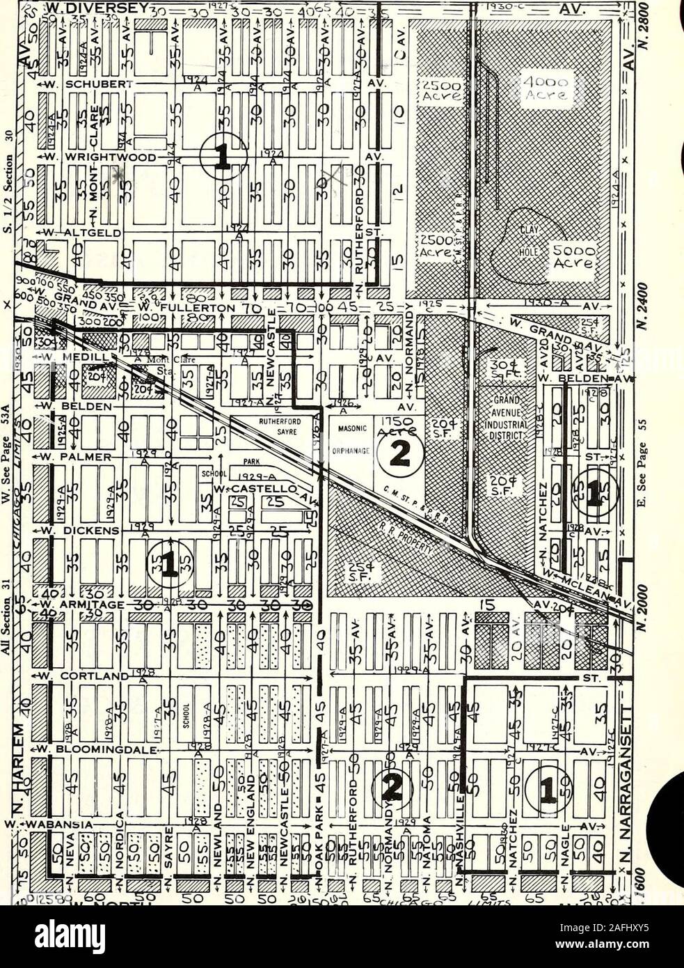 . Die olcott Grundstückswerte blaue Buch von Chicago. W. WQO S-SetPasre 62 D W. 7200 SWi Seo 25 D. von Rfi. ClasB-4, S. von RR.Cl-l-2-3-4-Amer SEi Seo 25 Klasse l-2-Z AA-4-7 ao Lose, Amer & Pol Seo 36 Klasse l-2-G-4-luost Vae-Amer Die meisten Vao-Few Claas-4-9-Amer & Pol SEi Seo 36 Klasse l-2-S-4-Yao Lose, Amer 4 Pol 36 Klasse L-2-3.-4-K03t Vac-Amer & Pol OLCOTTS LAND WERTE & Zoning 1936 54 fs jW. DI VERSEY 30 =^o=%^^ 35 T. 40 N.-R. 13 E.N. finden Sie auf Seite 45. ^^ Si AviLoJ ^^W7200 S. Siehe Seite 63 SWi Sec 30 Klasse 2-4 - Amer &? Pol HWi Seo 31 Clasa 3-5-6-Vao Lots-Aaer 4Pol SWt Seo 31. Klasse 4 - Die meisten Vao-Amer W. 6400 SEi Seo 30 01 Als 3-3, E. Teil Stockfoto