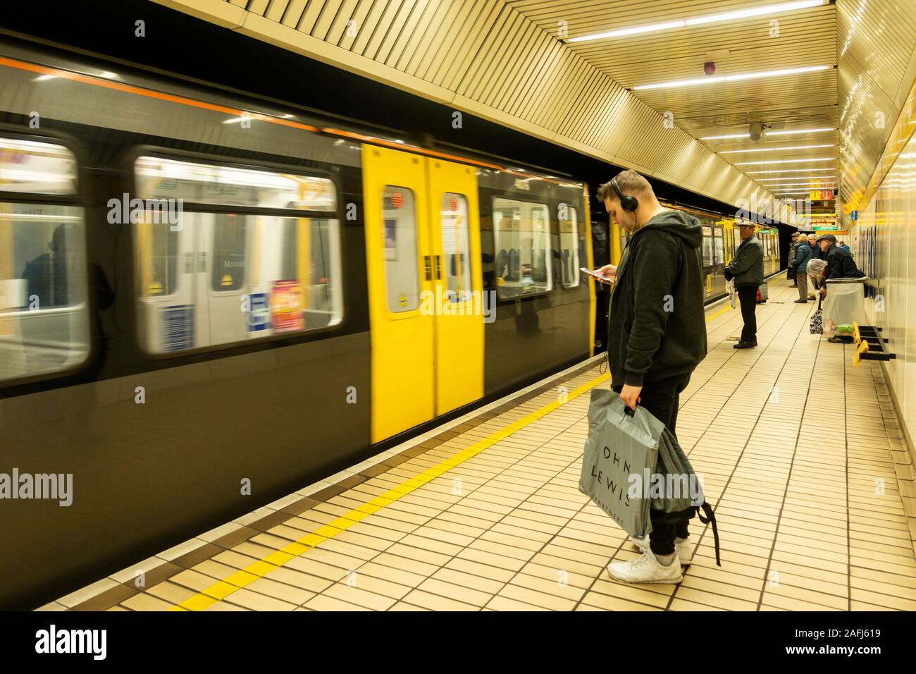 U-Bahn-Station Newcastle upon Tyne, England. GROSSBRITANNIEN Stockfoto