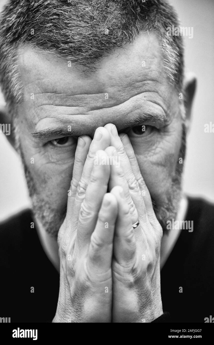 Eric Naulleau, französischer Journalist, Literaturkritiker und TV-Moderator. Paris, Januar 2016. Stockfoto