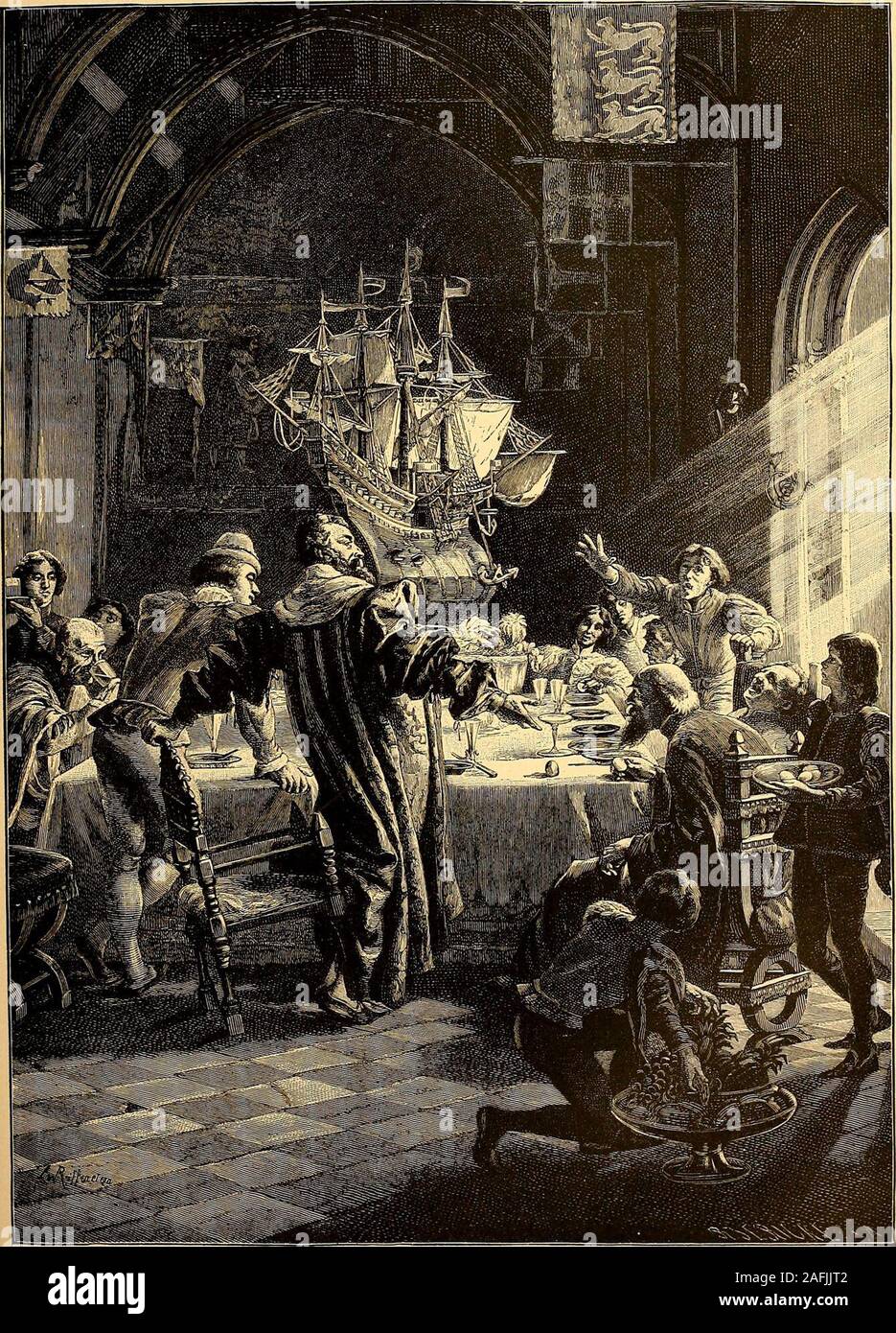 . Charakter Skizzen von Romanze, Science-Fiction und Drama. evated Verhalten, seine Autorität, seine entzündete Augen und die überzeugende intona- seine Stimme. Wie müssen Sie Majestät und Kraft, um seinen Worten gegeben haben, als Cast-beiseite ing seine Karten und Diagramme und Verwerfen für eine Zeit in seinem praktischen und scientificlore, seine visionären Geist Feuer an der dogmatischen Einwände seiner Gegner nahm, und Hemet sie auf ihrem eigenen Boden! Washington Irvings Columbus. Die alte Geschichte von Columbus den Beweis erbringen, dass der Rat die Möglichkeit eines makingan Ei stehen am Ende ist in der beigefügten engra Ill. Stockfoto