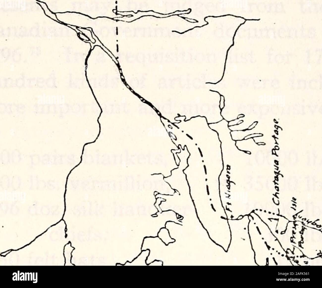 . Die historische Geographie von Detroit. von ungeheurem Ausmaß, sie schrieb,^, dass wir eine praktikable Kommunikation mit dem] sippi Iissis - nicht nur wegen der Beteiligung von theIndian Handel auf dieser Seite aber als Öffnung zu neuen Quellen der es auf der westlichen Seite des Flusses shouldobtain, whichis fähig ist, erforscht und greatty erweitert. Diese Kaufleute waren so, dass die inflviential BritishGovernment, trotz der enomaous Kosten inci-dent für die zivile und militärische&gt;^Verwaltung der induzierten UpperCanada, wurde jede mögliche Anstrengung toretain die Beiträge zu machen. Die Summe inclu Stockfoto