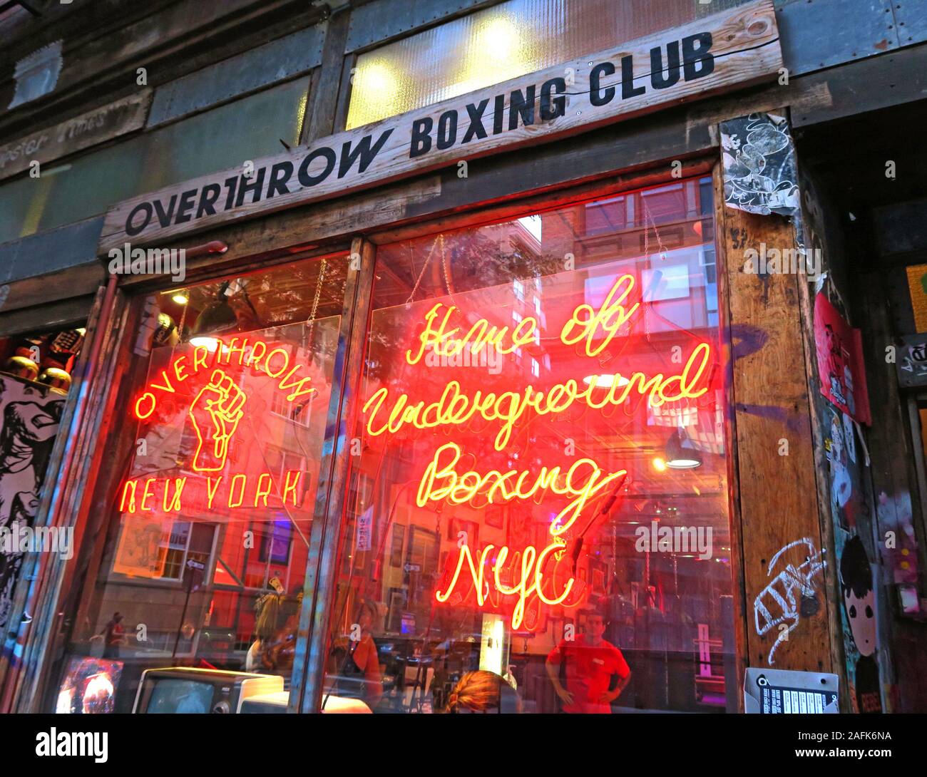 Umsturz Boxing Club, 9 BLEECKER STREET NEW YORK, NY 10012, Fitnessstudio Stockfoto