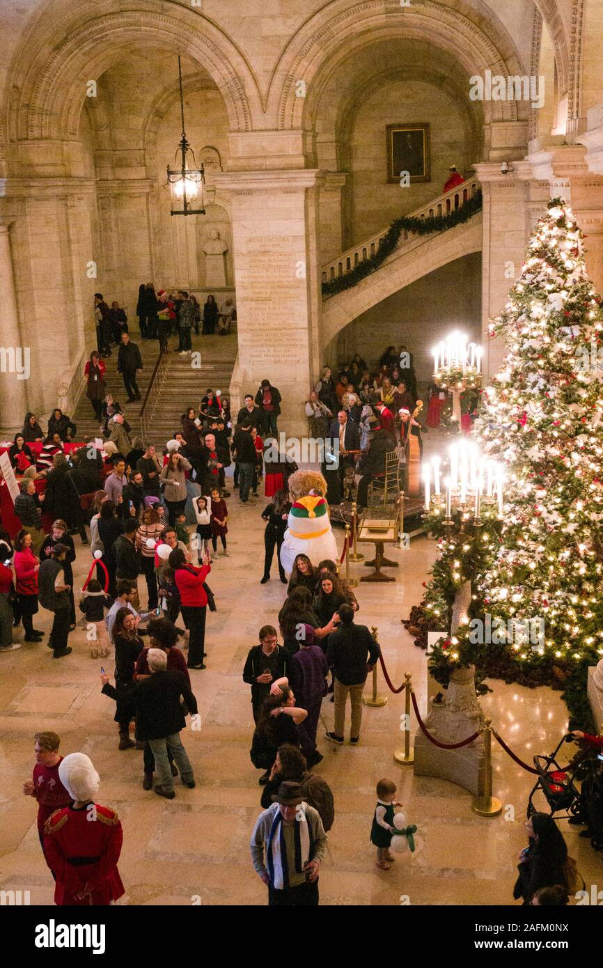 Holiday Open House in der New York Public Library, New York City, USA Stockfoto