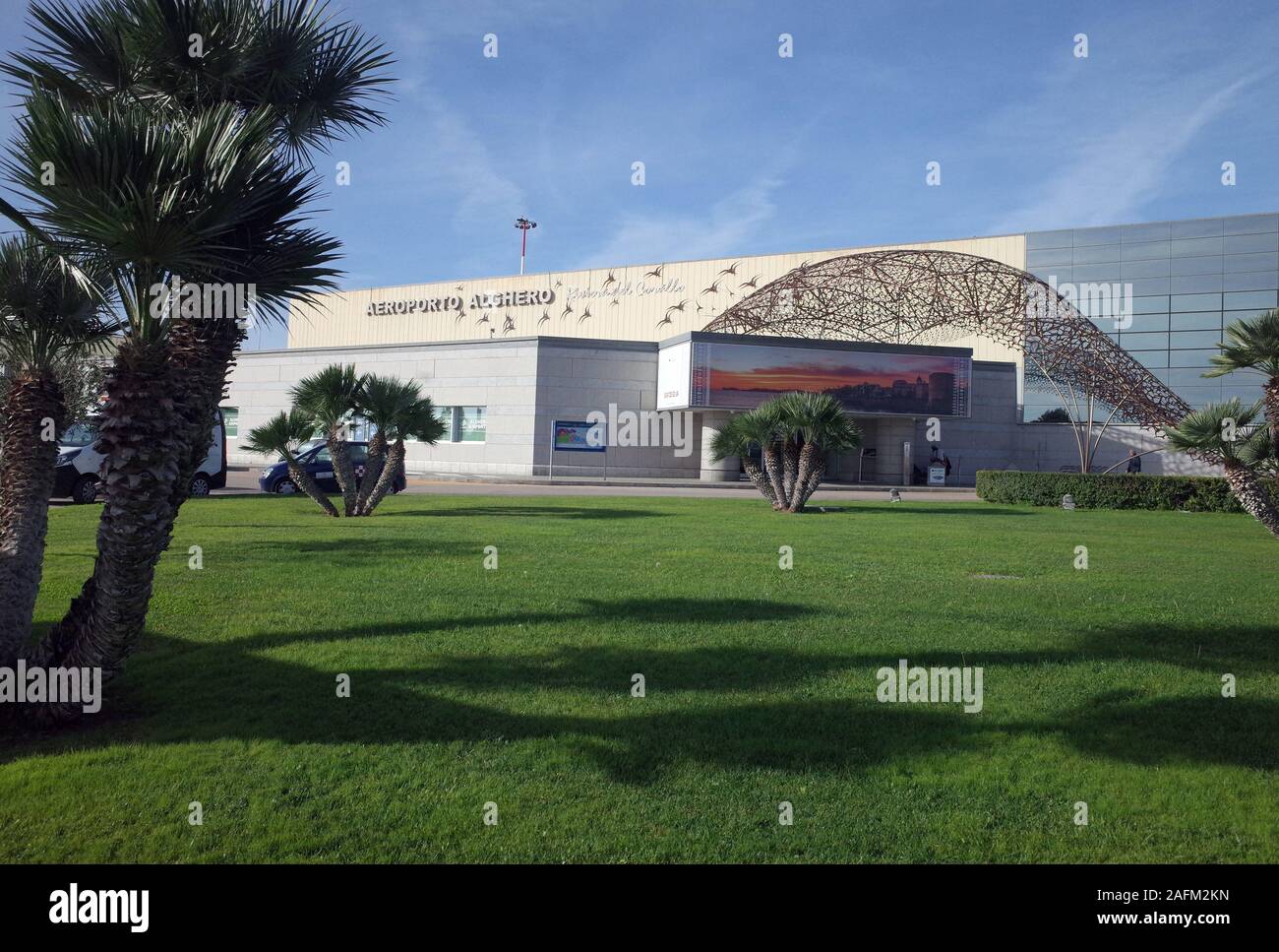 Der internationale Flughafen von Alghero, Sardinien, Italien Stockfoto