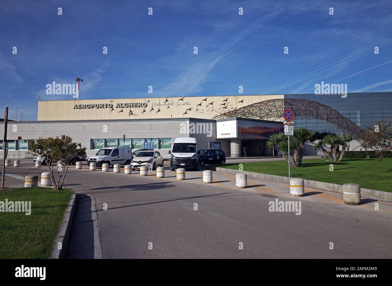 Der internationale Flughafen von Alghero, Sardinien, Italien Stockfoto