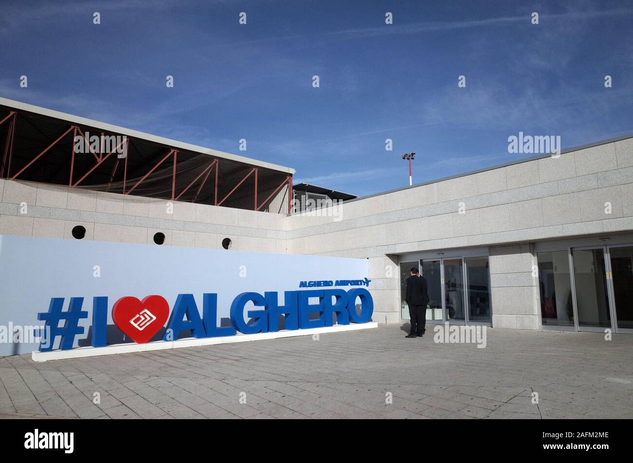 Der internationale Flughafen von Alghero, Sardinien, Italien Stockfoto