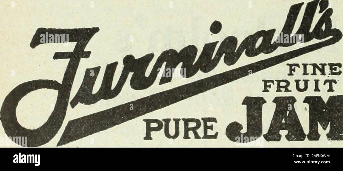 . Kanadische Lebensmittelhändler Januar-März 1918. Obst REIN JAN AGENTEN: - Ontario - MacLaren Imperial Käse Co., Ltd., Toronto; H. J. Sykes, 736 Elgin Street, Ottawa, Ontario Montreal - Geo. Hodge & Sohn, LimitedSt. J. in hn, NB - MacLaren Imperial Käse Co.Halifax, N.S.-MacLarenImperial Käse Co Sydney, N. S.-A. E. Sheppard. Hamilton - R. M. Griffin. Calgary, Alta - MacLaren Imperial Käse Co., Ltd., Edmonton, Alta - MacLaren Imperial Käse Co Saskatoon - Der H. L. Perry Co., Ltd., Manitoba - Das H. L. Perry Co., Ltd., Winnipeg. T-STÜCK Qualität, FurnivallaJam nationaler Liebling Ls erhalten in Richtungmit nur ausgewählte, su gemacht hat Stockfoto