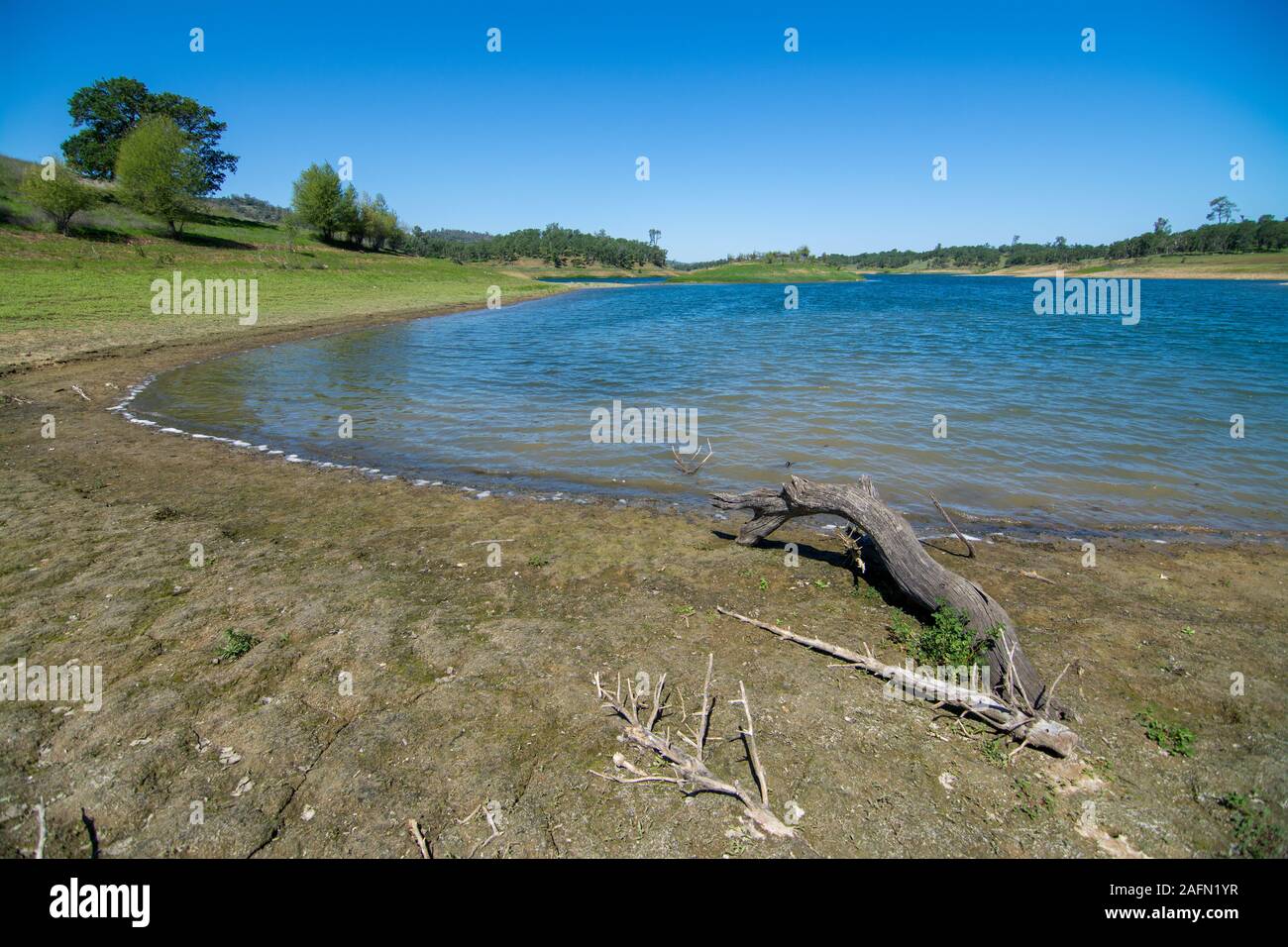 Lake berryessa blauer Himmel Sommer Kalifornien Stockfoto