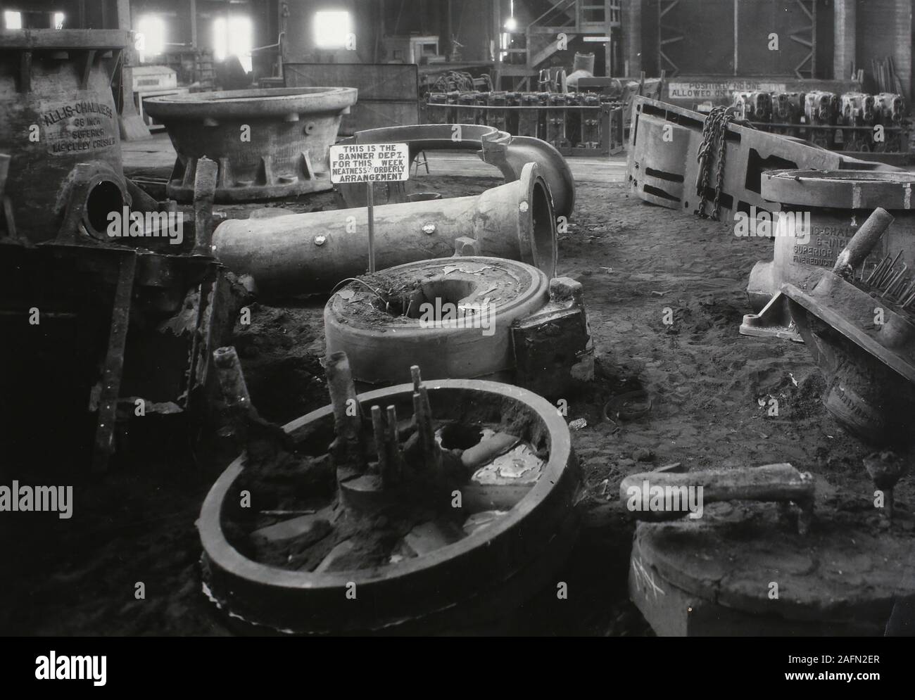 Eine Gießerei Fabrik gezeigt, Ca. 1930. Stockfoto