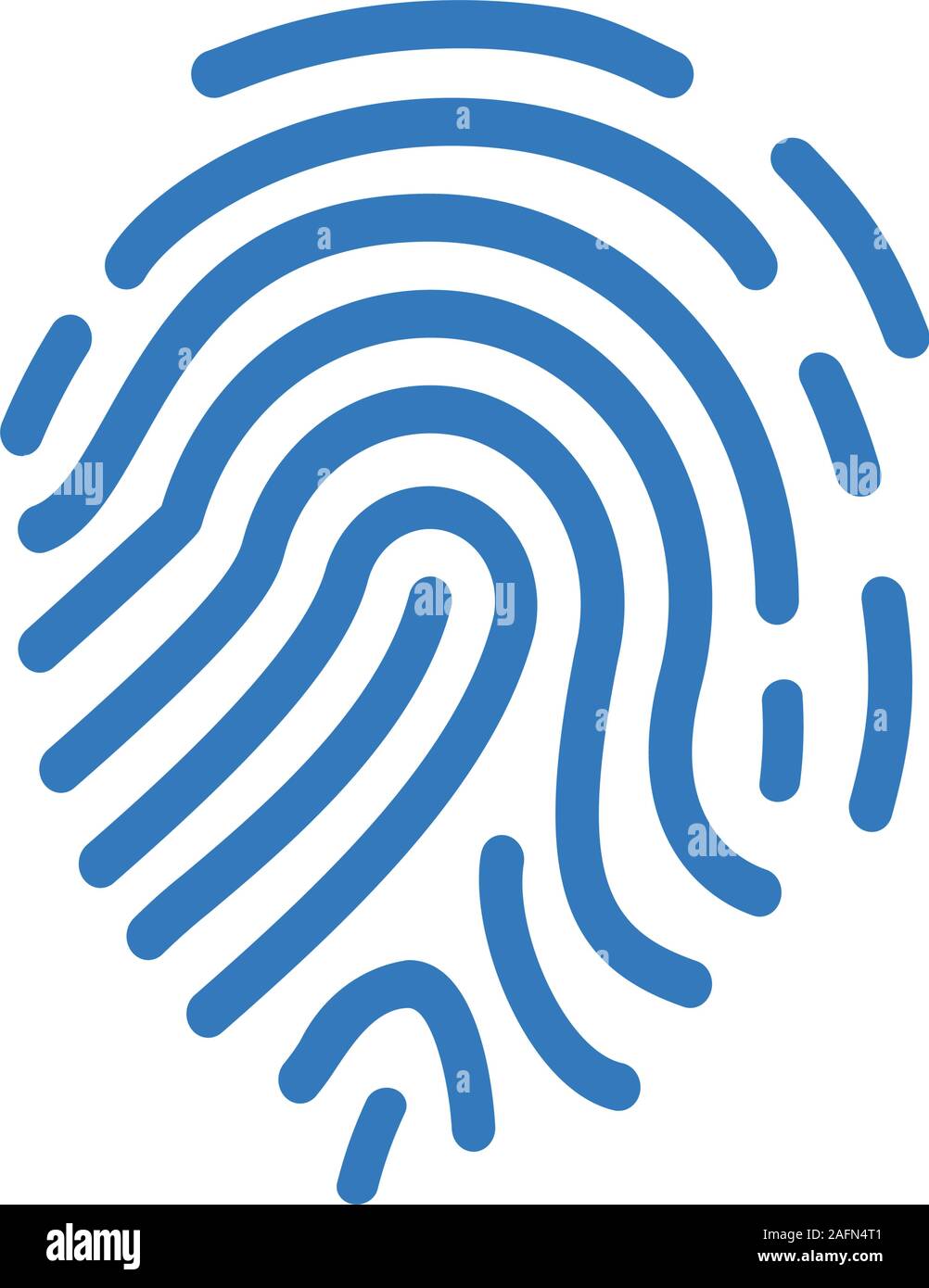 Biometrische, Scan, Fingerabdruck, Identität, Symbol Stock-Vektorgrafik ...