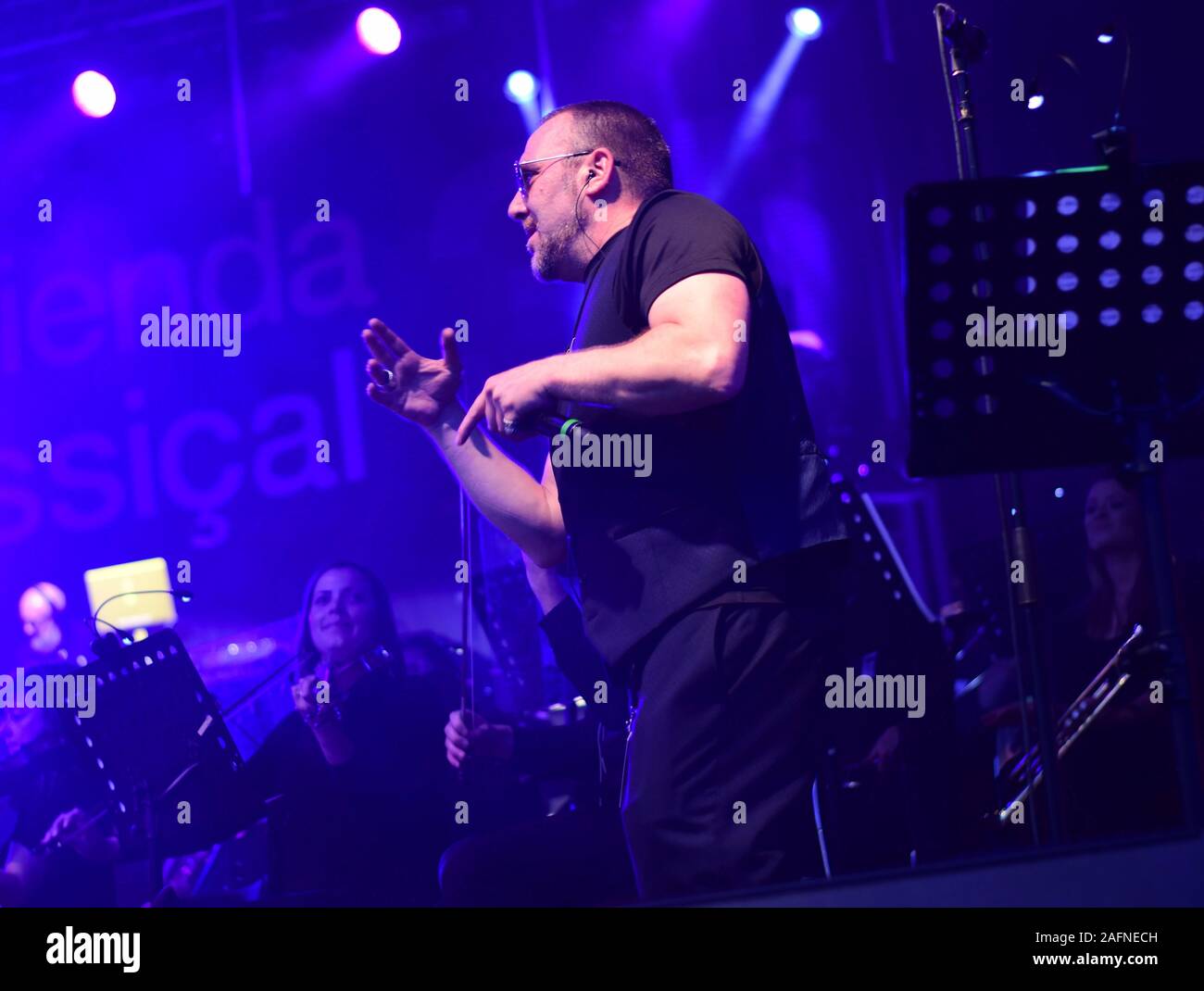 BRISTOL, England, VEREINIGTES KÖNIGREICH - May 24, 2017: Die Hacienda im klassischen Leistung des Bristol Sounds Festival, Lloyds Amphitheatre, Bristol, E Stockfoto