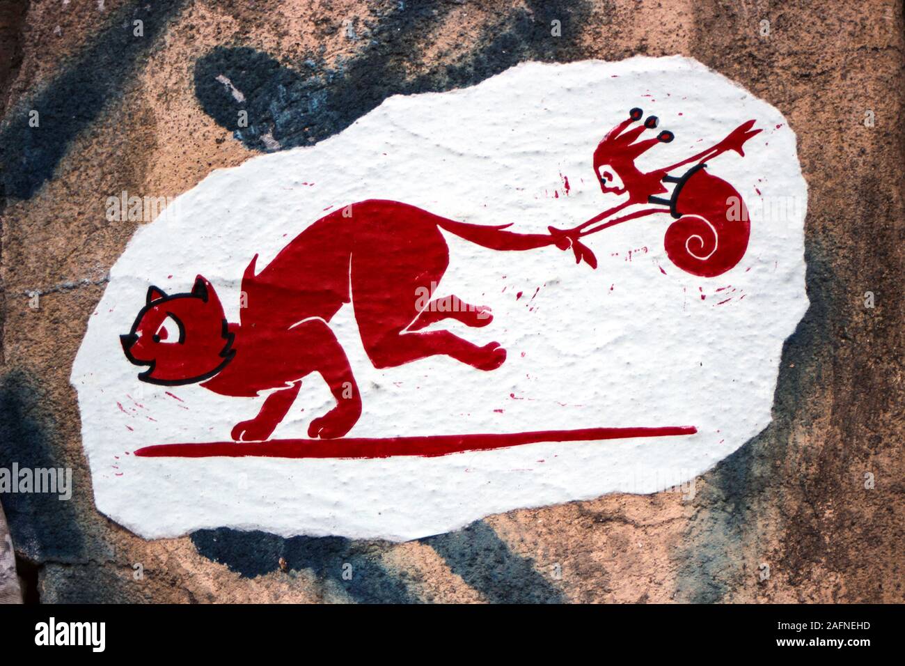 An der Wall Street Art in Berlin, Deutschland Stockfoto