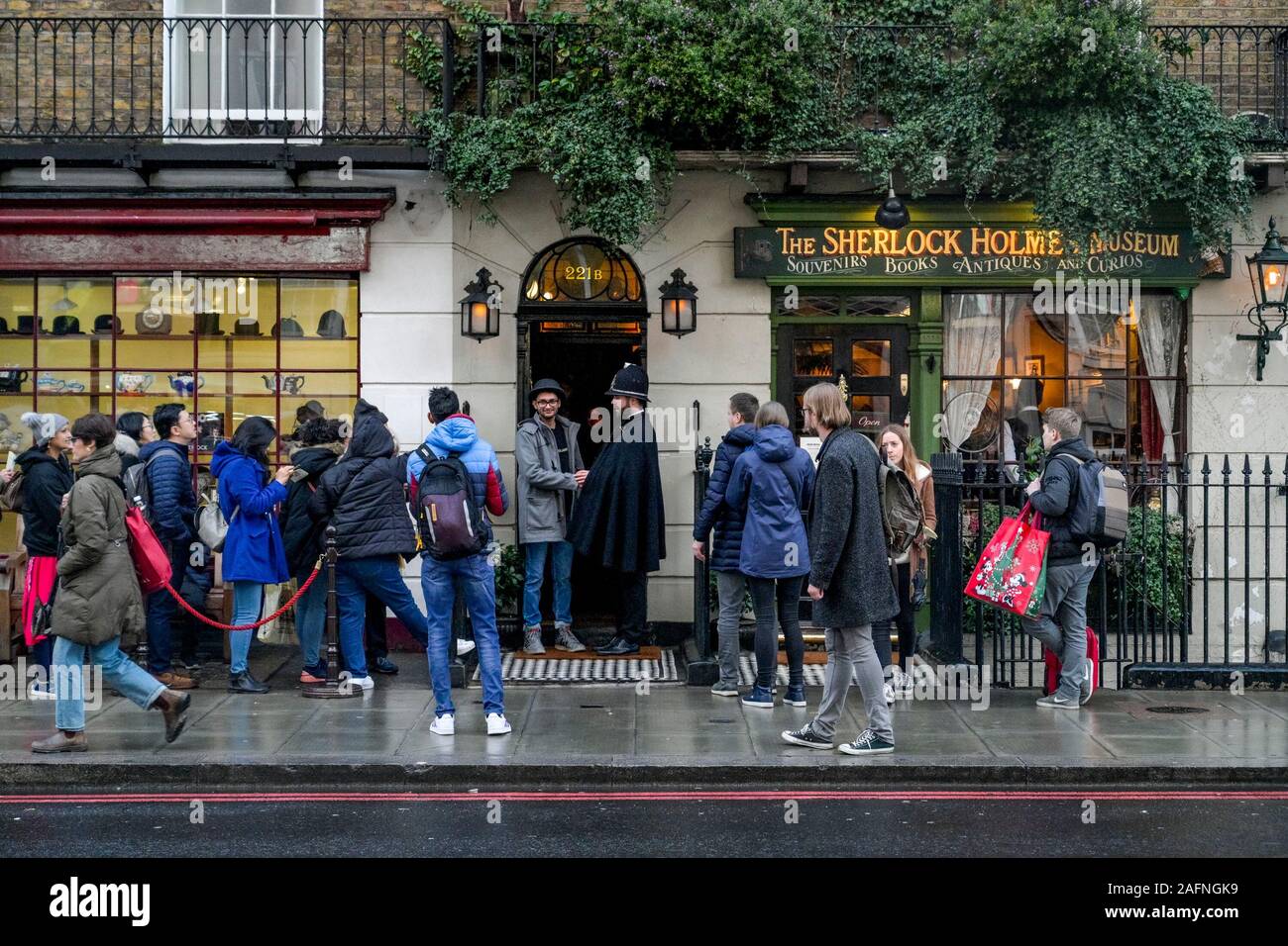 Sherlock Holmes Museum Baker Street 221 b in London, England, Großbritannien Stockfoto