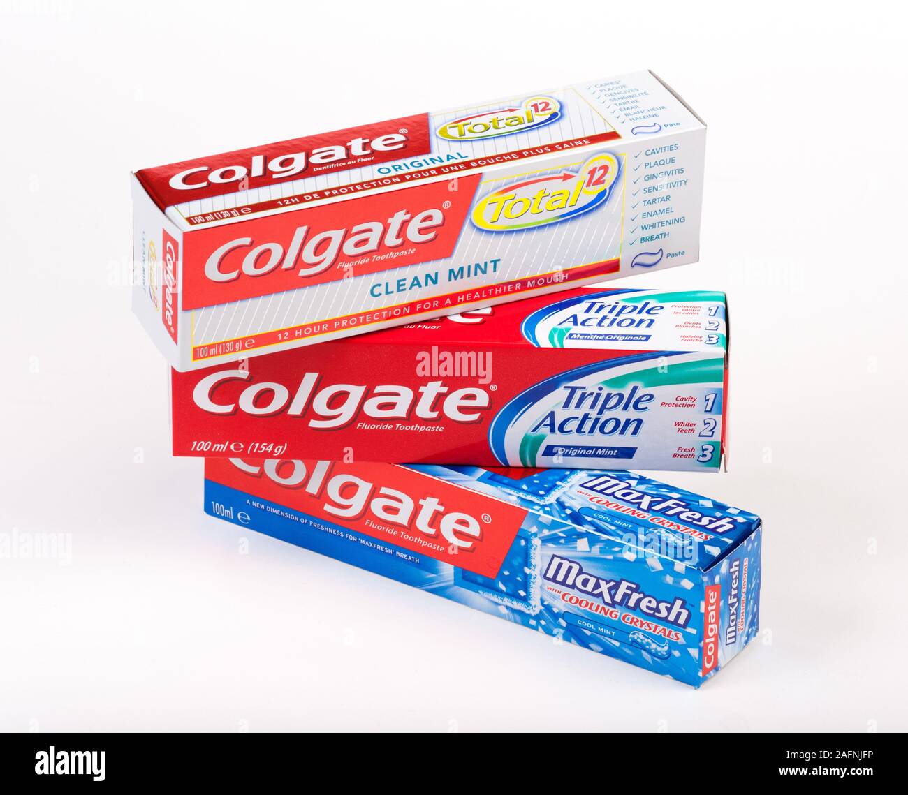 Colgate Zahnpasta von Colgate-Palmolive hergestellt Stockfoto