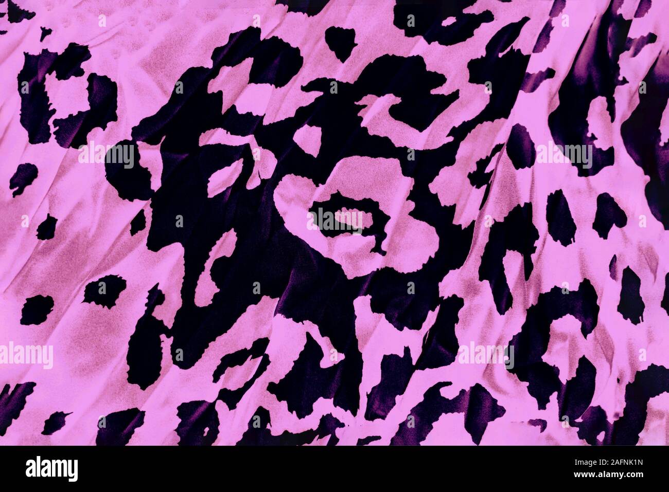 Schwarz und rosa Hintergrund mit Leopardenmuster, trendigen Leopardenmuster Stockfoto