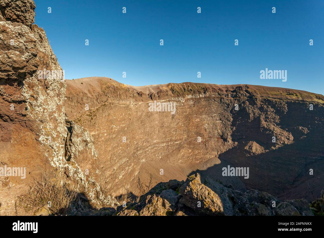 Panorama vom Gipfel des Vulkan Nationalpark Vesuv, Neapel, Kampanien, Italien Stockfoto