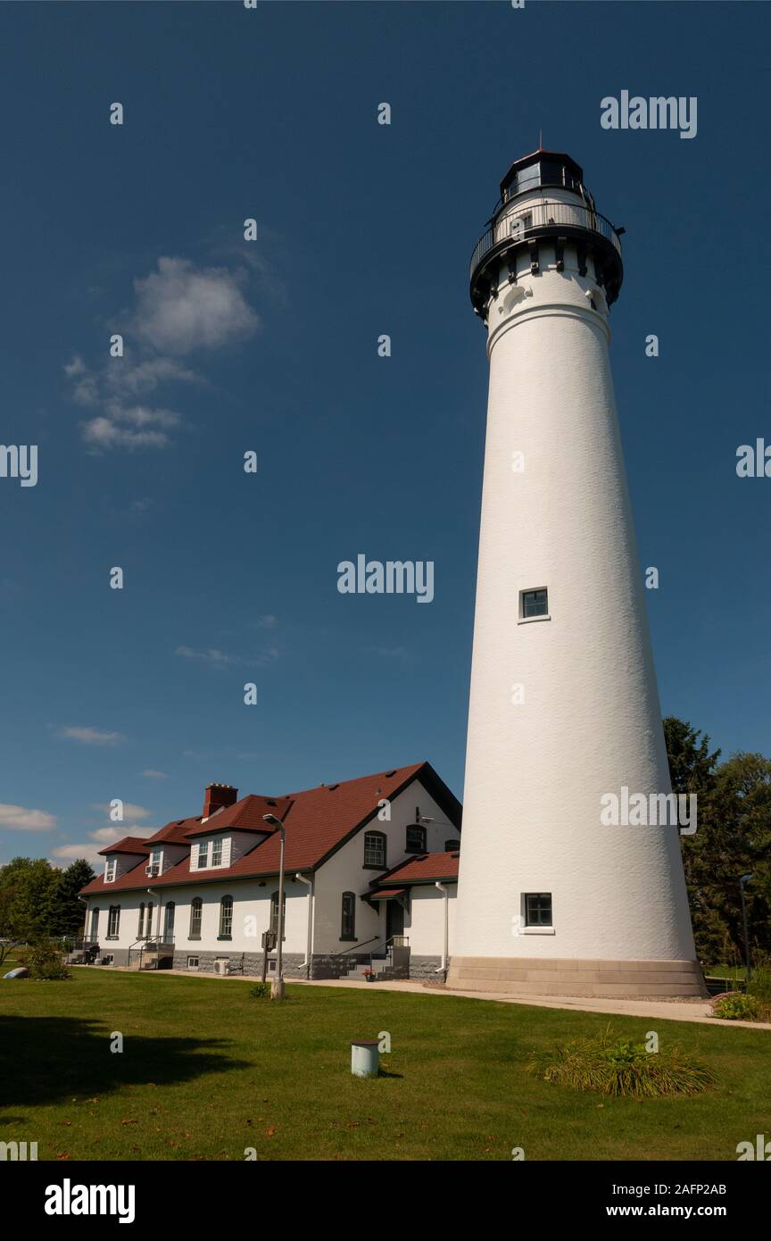 Wind Point Light House in Wisconsin Stockfoto