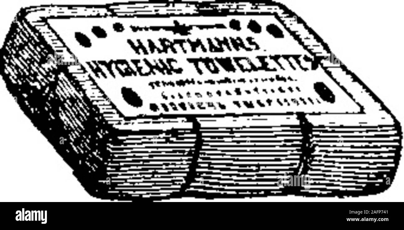 . Billy Bellew [elektronische Ressource] : Ein Roman. Für zu Hause AIVO, WENN SIE UNTERWEGS SIND. Speichert eine Waschmaschine. Nach dem Gebrauch gebrannt werden. HARTMANNS 8 ltSSrTOWELETTES1/-pet-doc, 6d. pro £ Doz., in weißes Papier eingewickelt; 1/4 pro dtz., verpackt in blauen Papier (Neue); 2 / - Pro dtz., in Gold Papier gewickelt; 2/-Pro dtz., in Yellowpaper (Spezielle, für die Nutzung nach Accouchement.) Suppliedby alle Damen und Kinder Ausstatter auf der ganzen Welt, auch in der Armee und der Marine und des Öffentlichen Dienstes Speichert gewickelt. Adresse - 11 Managerin. Pakete von einem Dutzend von 1/3, 1/7 und 2/3, Post. Die SANITÄREN HOLZWOLLE CO., Ltd., 26., Thavi Stockfoto