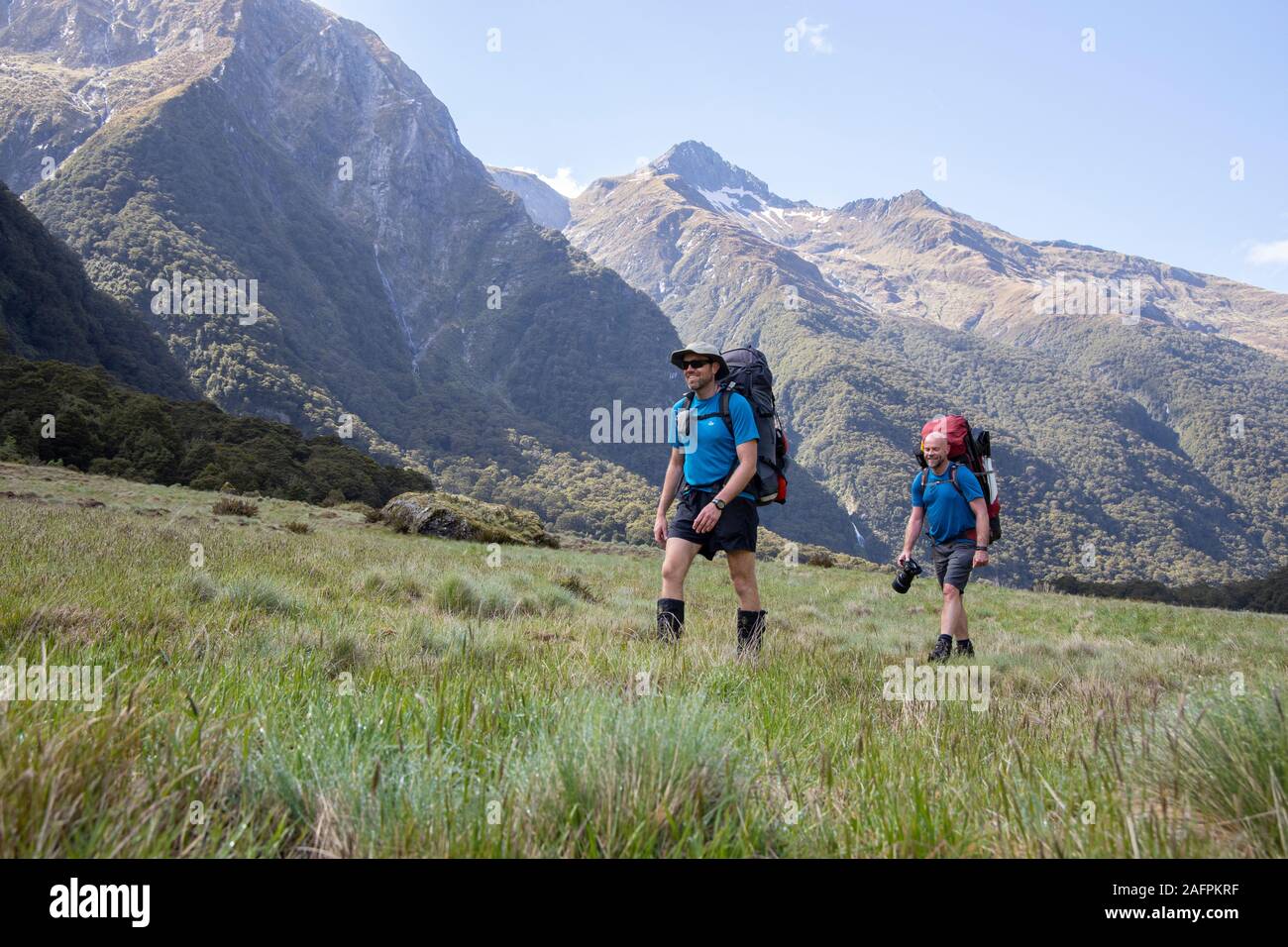 Wandern in Neuseeland Stockfoto