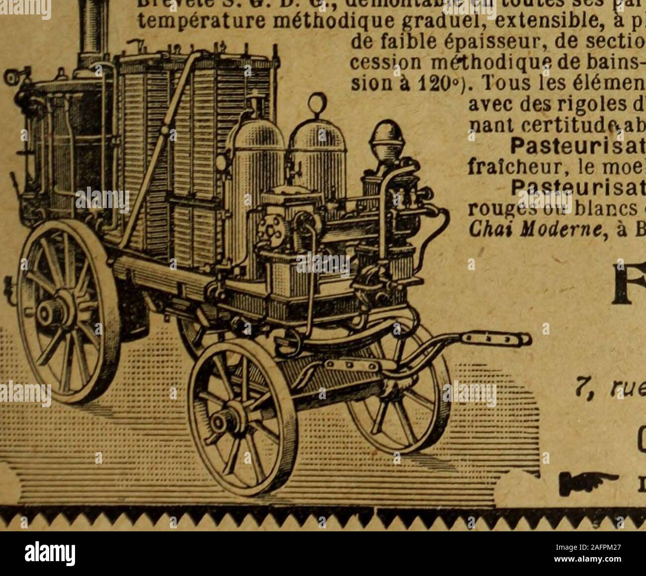 . Revue de Weinbau: gefunden worden, der besagte, de l'agriculture de Régions viticoles. Ndes. Tous Typen de clôture! ALBUM FRANCO SUR DEMANDE&gt; 4 âAÉ Pasteuris £ Breveté iteufô Pastor S. G. D.G., démontable de toutes ses Parteien, à Plateaux facilement nettoyables. Echangeurdctempérature méthodique graduel, erweiterbare, ein Plaques de Grande surfiice, formani^ les lames liquidesde Faible épaisseur de Abschnitt constante, caiéfacteur semblable Formant une Suc - Abtretung mérthodiquede Bains-marie (stérilisant girotherme chauffés par sous Pres-sion à 120"). Tous les Éléments sind interchangeables, à-Gelenke extérieurs vi. Stockfoto