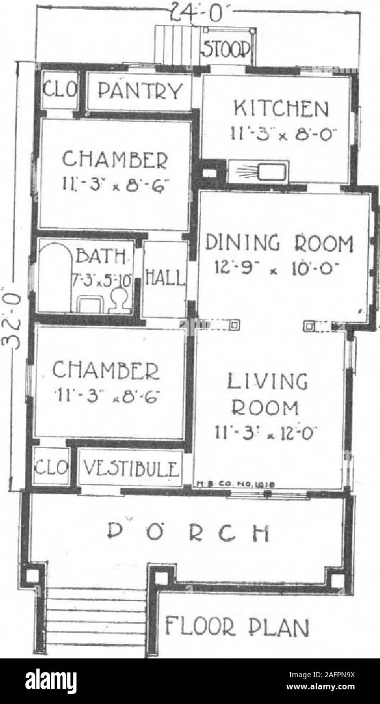 . Einen Plan Buch von Harris Wohnungen. d Esszimmer sind nur durch eine casedopening, in dem eine Kolonnade, Bücherregal oder gleitenden doorsmay platziert werden, wenn Eigentümer interessiert sich zu Dieser additionalexpense Jedoch gehen diese beiden Räume können zu einem thrownpractically und eine Luft geben der Geräumigkeit, diemit nicht allgemein verbreitet in Bungalows dieser Größe getrennt. Die Küche ist genau die richtige Größe, schön Abstand für die Spüle und Herd und mit einer Pantry, isriijht zur Hand und geräumig genug, um große storagespace, viel Licht und noch komfortabler accessfrom der Küche. Es gibt viele Fenster, especia Stockfoto
