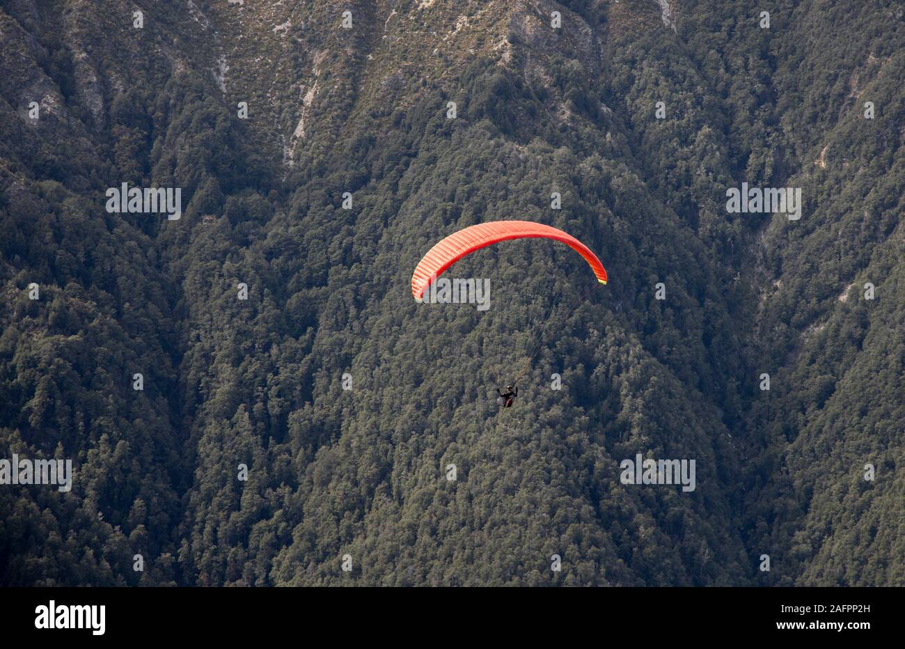 Paragliding, Südinsel, Neuseeland Stockfoto