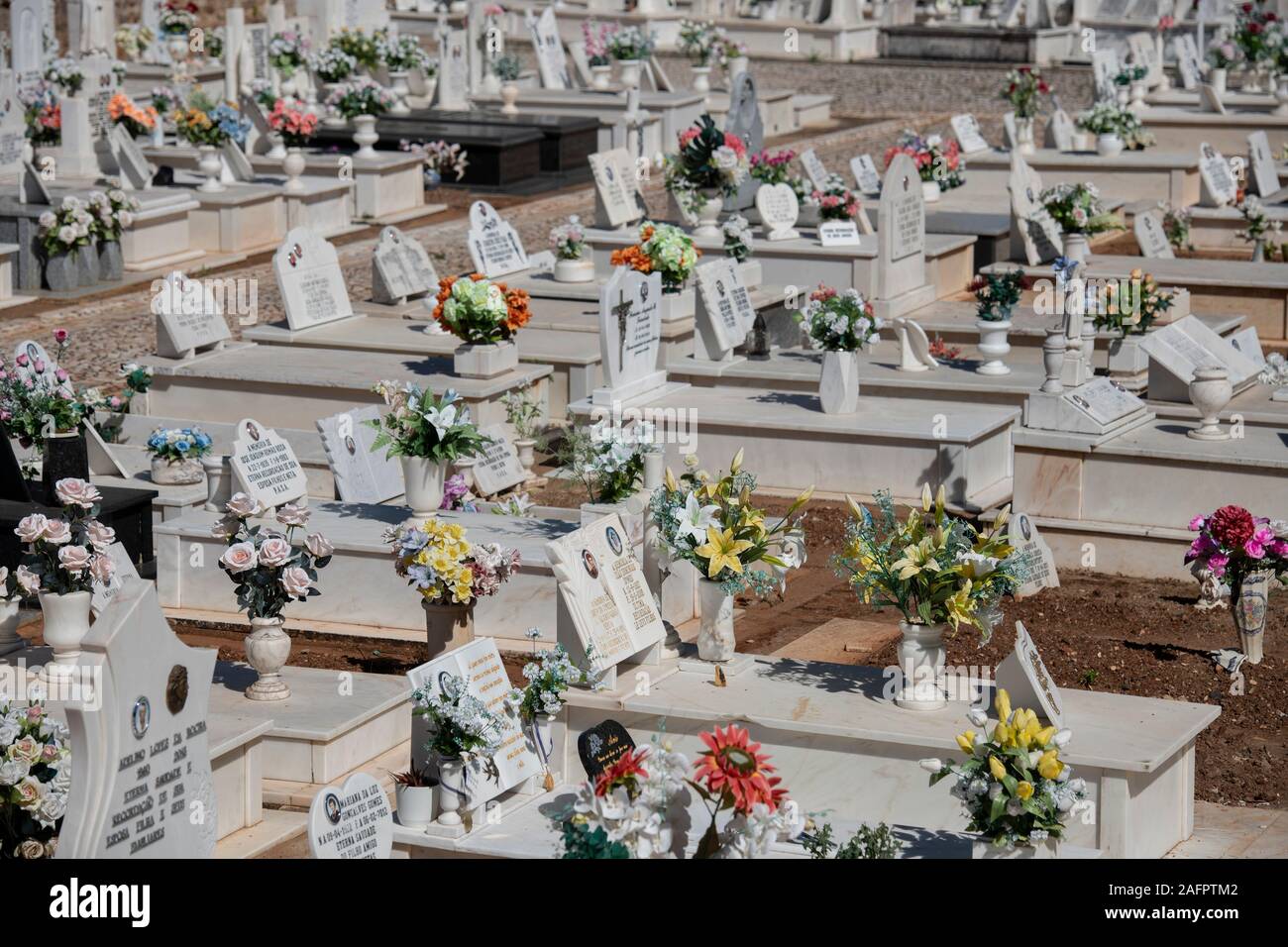 Friedhof, Heiligtum Unserer Lieben Frau von der Empfängnis, Vila Viçosa, Evora Distrikt, Region Alentejo, Portugal, Europa Stockfoto