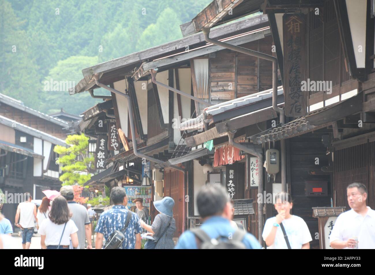 Narai-Juku einem historischen japanischen Stadt Stockfoto