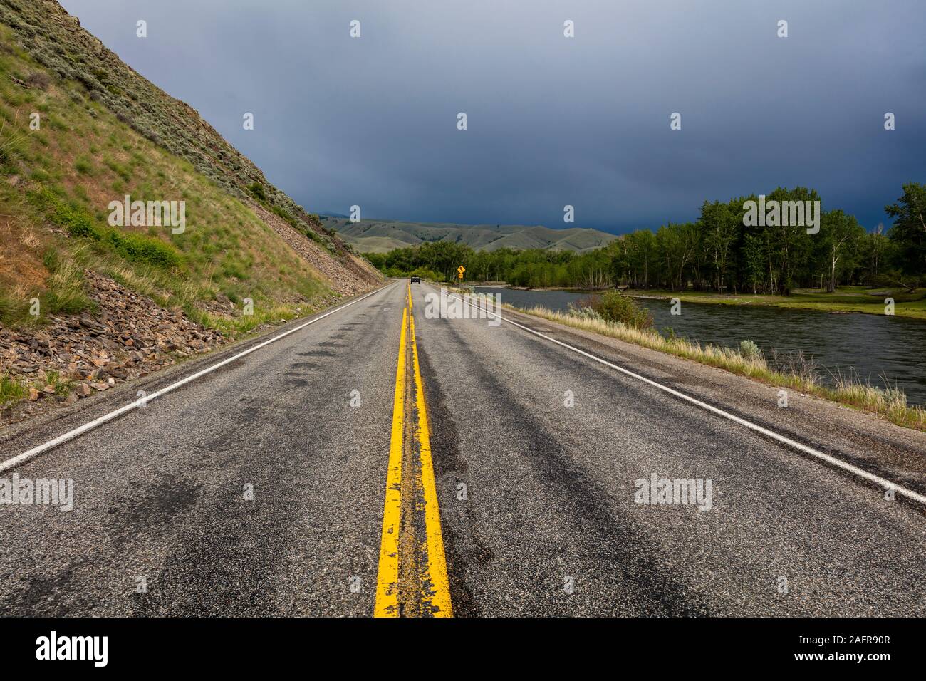 Mai 24, 2019 US Route 12, lolo, Idaho/OREGON, USA - Highway folgt Clearwater River, Idaho/Nevada stateline Stockfoto