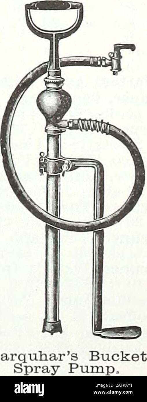 . Die Farquhar Herbst Katalog: 1921. rs finden Sie in unserem Garten Jährliche. Paragon Feldspritze Nr. 3. Jede Pumpe hält 12 Gallonen und ist mit 10 feetof gummischlauch ausgestattet, 7 ich Füße Verlängerungsrohr und 2 Sprühdüsen. Preis komplette, $ 30,00. Auto Spray Nr. 1. B. Eine komprimierte Luft spraj^ äh, die, wenn sie richtig chargedby einige Anschläge des Kolbens, automatisch für fünf bis zehn Minuten. Preis, $ 12,00. Farquhars Schaufel Pumpspray. Preis komplett mit Schlauch und Bordeaux Düse, $ 7.50. Spritzen. Gewächshaus Spritze. (6.) Strom und zwei spray Rosen, und Achsschenkel jointturning in alle Richtungen. $ 11. Stockfoto
