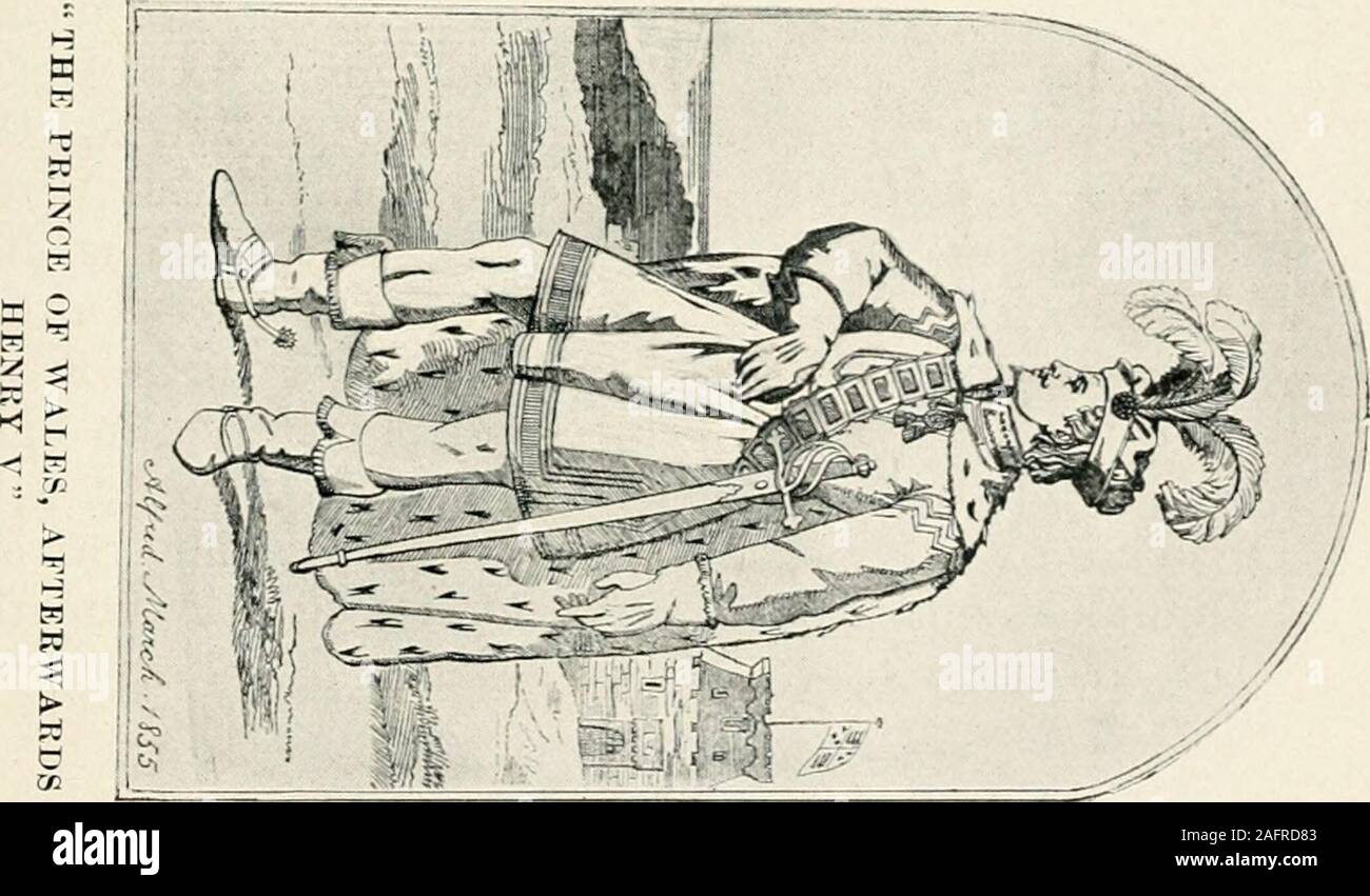 . Die Kindheit eines großen Königs, 1841-1858: ein Konto der frühen Jahre im Leben von König Edward VII. ^i^3 0. Prinz Arthurs Geburtstag Ball Brücke trug ein Kleid mit drei Röcke von Pink tulleover ein reichhaltiges Pink glace Seide Petticoat, Geloopt bis withbunches von apple blossom und grünem Krepp Blätter. Die Prinzessinnen Adelaide* und Feodoret von Hohenlohe-Langenburg, in Flounced Kleider von whitetarletan mit weißer Seide Fransen getrimmt kam und withgarlands aus Rosen und weißen Lilien. Die ballwas eröffnet durch einen Königlichen quadrille. Der Prinz ofWales und Prince Alfred wurden in Highlanddress attired, wh Stockfoto