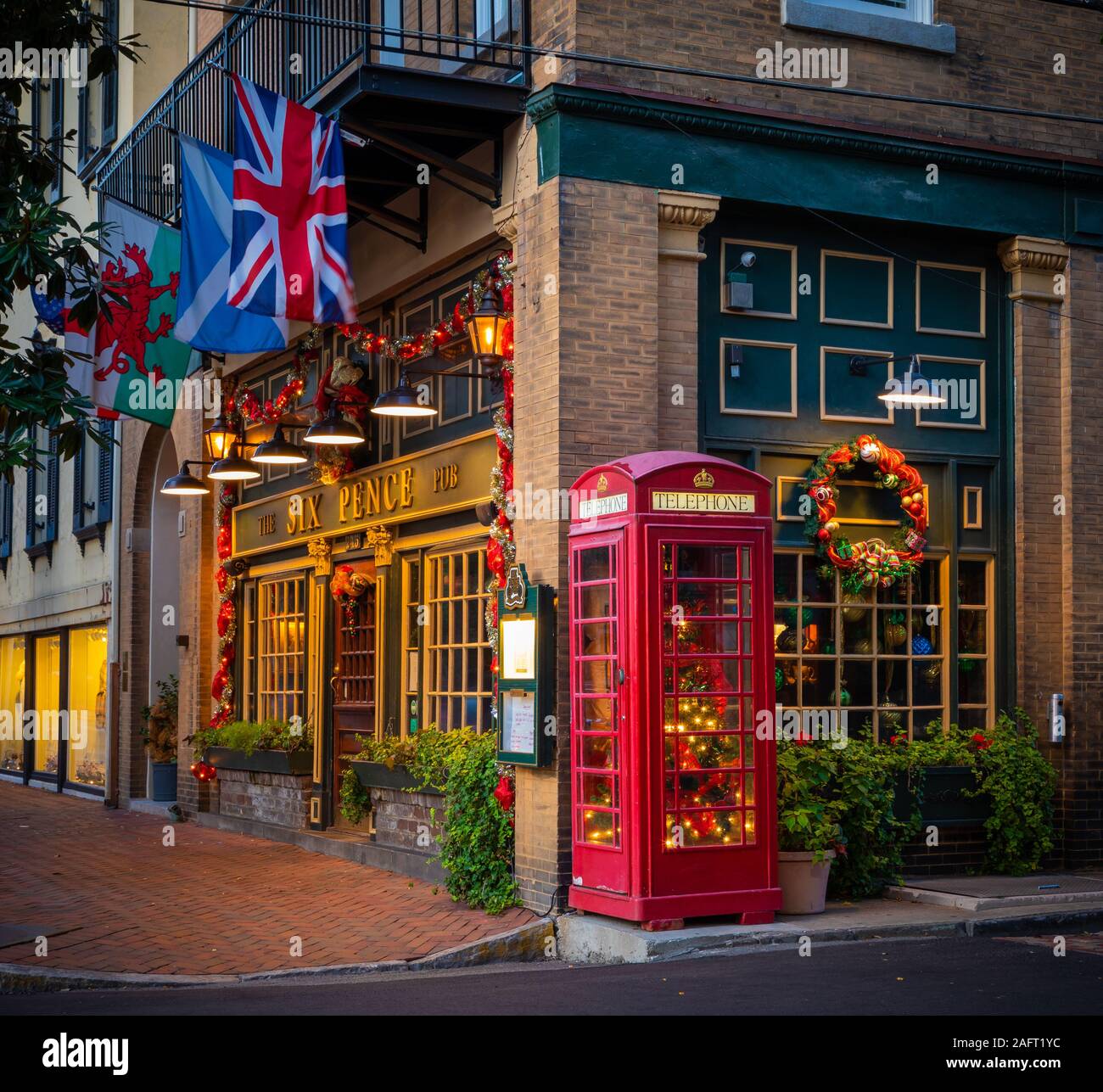 Savannah ist die älteste Stadt im US-Bundesstaat Georgia und ist der Grafschaftssitz von Chatham County. Stockfoto