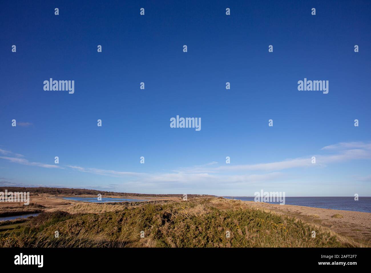 Eine Ansicht von minsmere Naturschutzgebiet Stockfoto