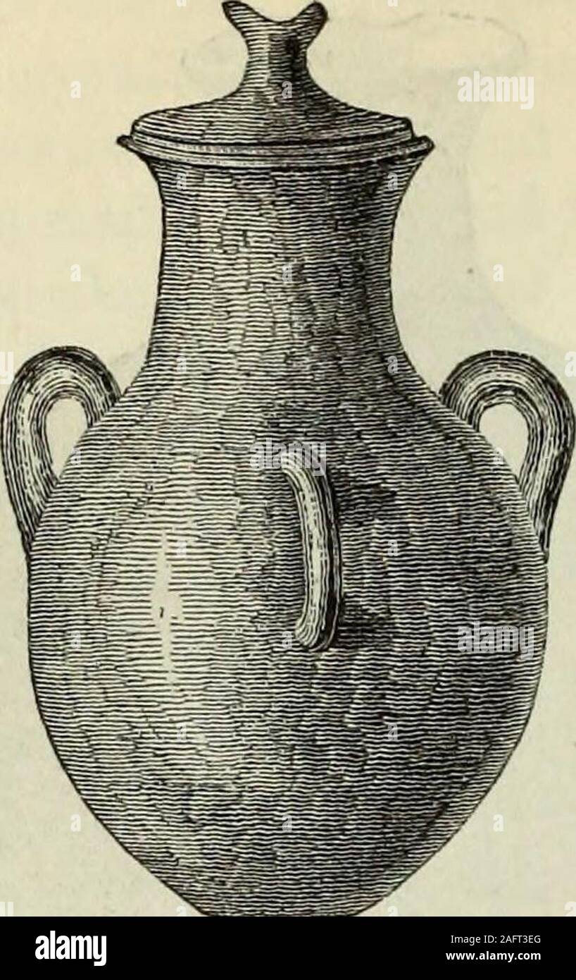 . Ilios: Die Stadt und Land der Trojaner: Die Ergebnisse der Forschungen und Entdeckungen auf der Website von Troja und der gesamten Troad in den Jahren 1871-72 -73-78-79, einschließlich einer Autobiographie des Autors. Xo. 1144. Lar = - e Doppelklicken bearbeitet Virginia." e, witb Fuß hingewiesen. Cl: 4 Tatsächliche Größe. Tiefe, über 20 ft.) Nr. 1146. Vase mit konvexen Boden und drei Griffe. (1:4 der tatsächlichen Größe. Daplh, ungefähr 20 ft.) 548 Die FOUKTH STADT AUF DER WEBSITE OP TKOY. [Ceap. YIII.. Stockfoto